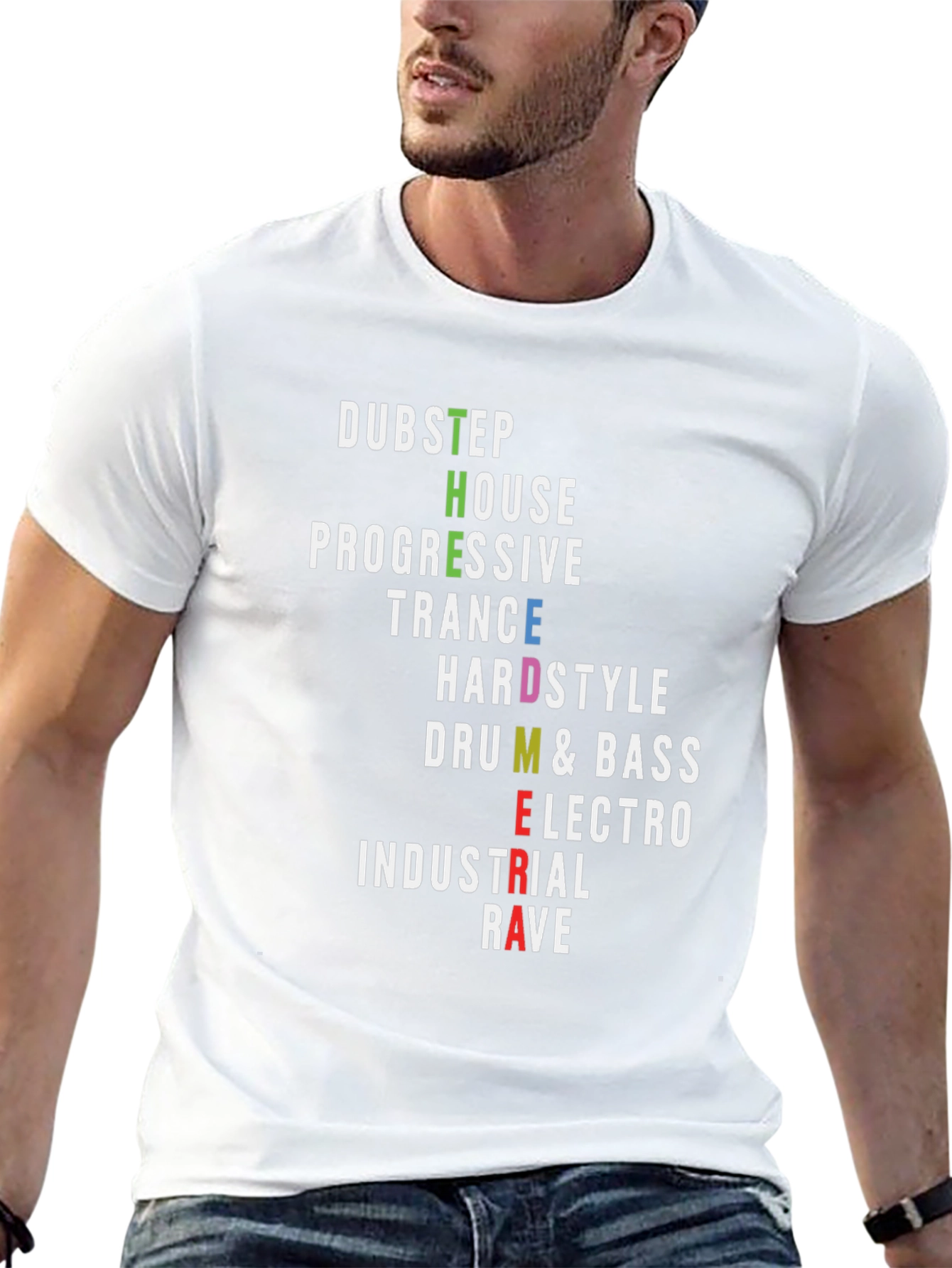 Electronic Music Genre Word Art T-Shirt