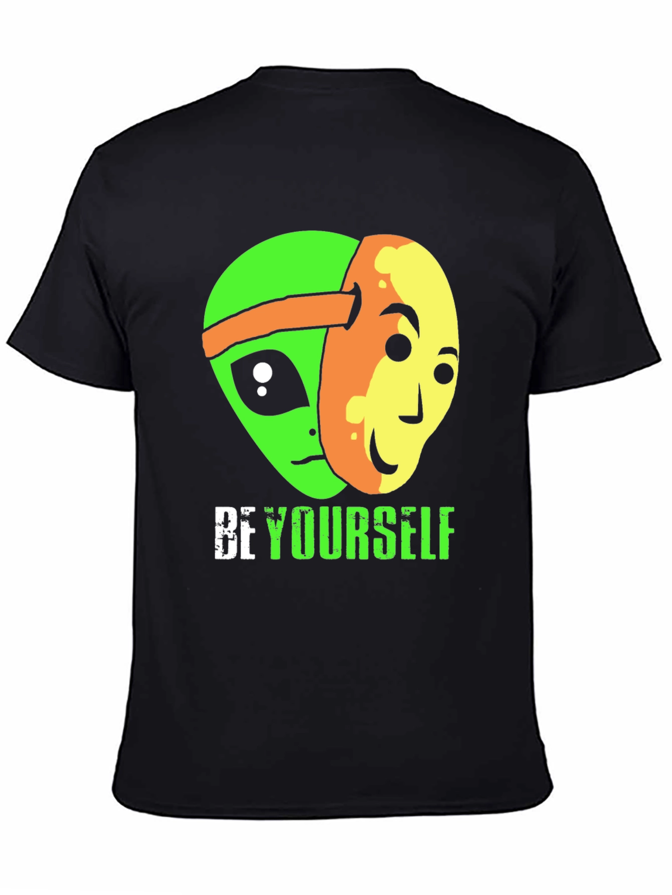 Be Yourself Alien Graphic Tee - Black