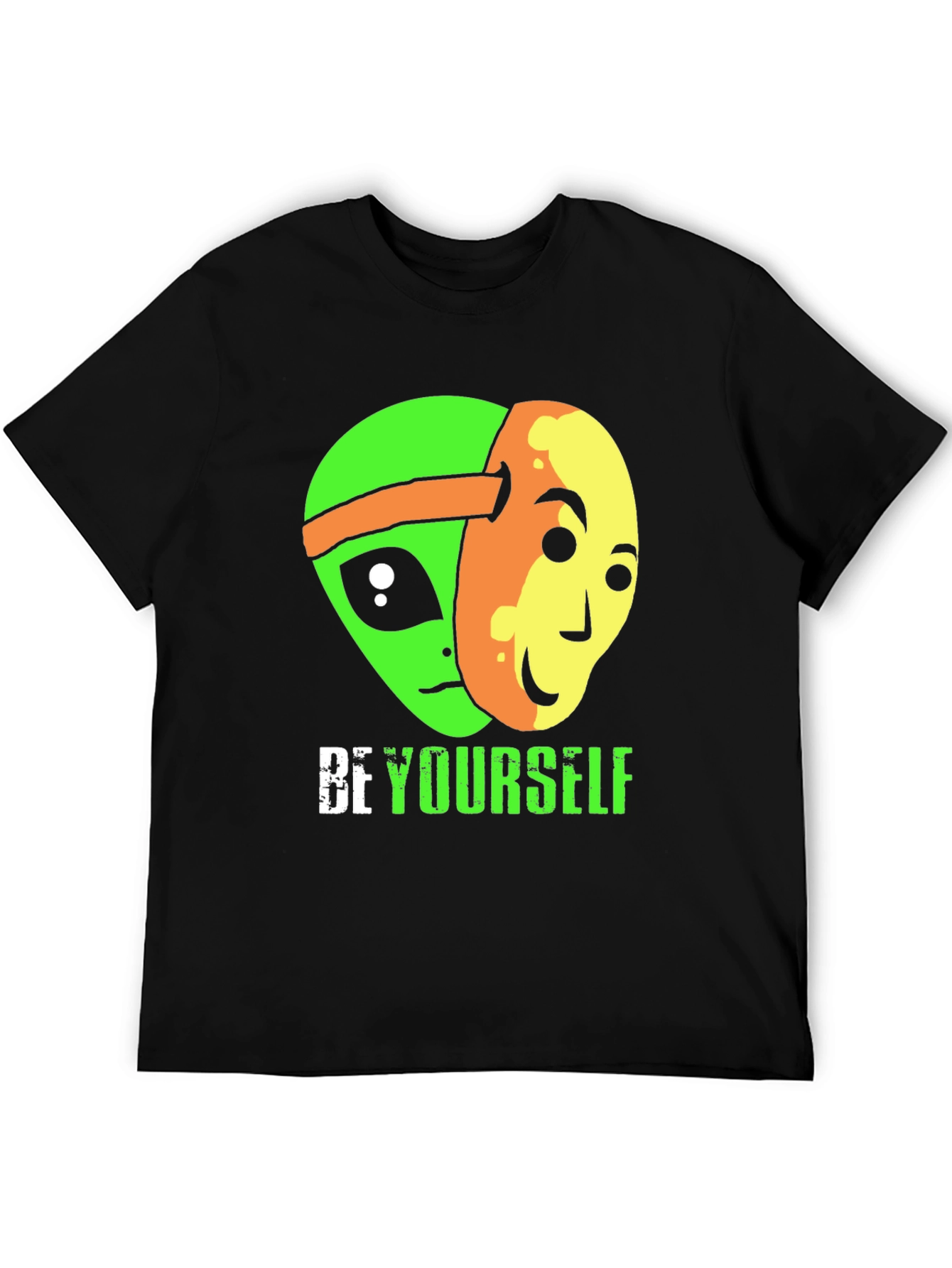 Be Yourself Alien Graphic Tee - Black