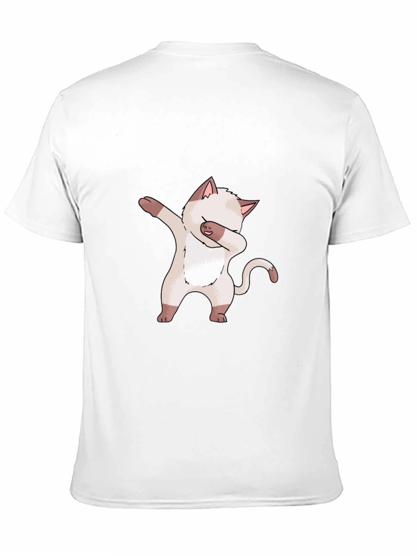 Dabbing Cat Graphic Tee - Black Cotton T-Shirt