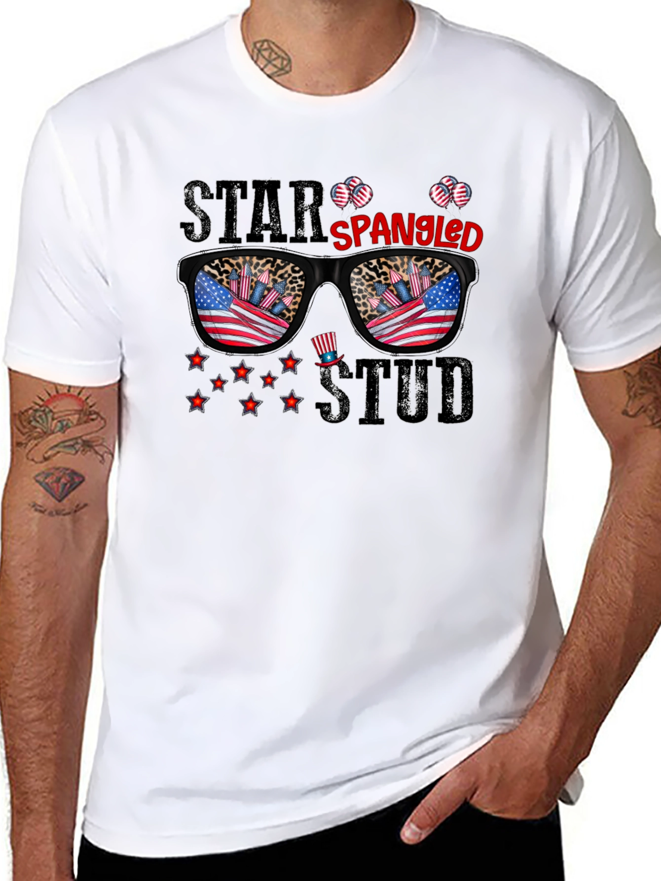 Star Spangled Stud Patriotic T-Shirt
