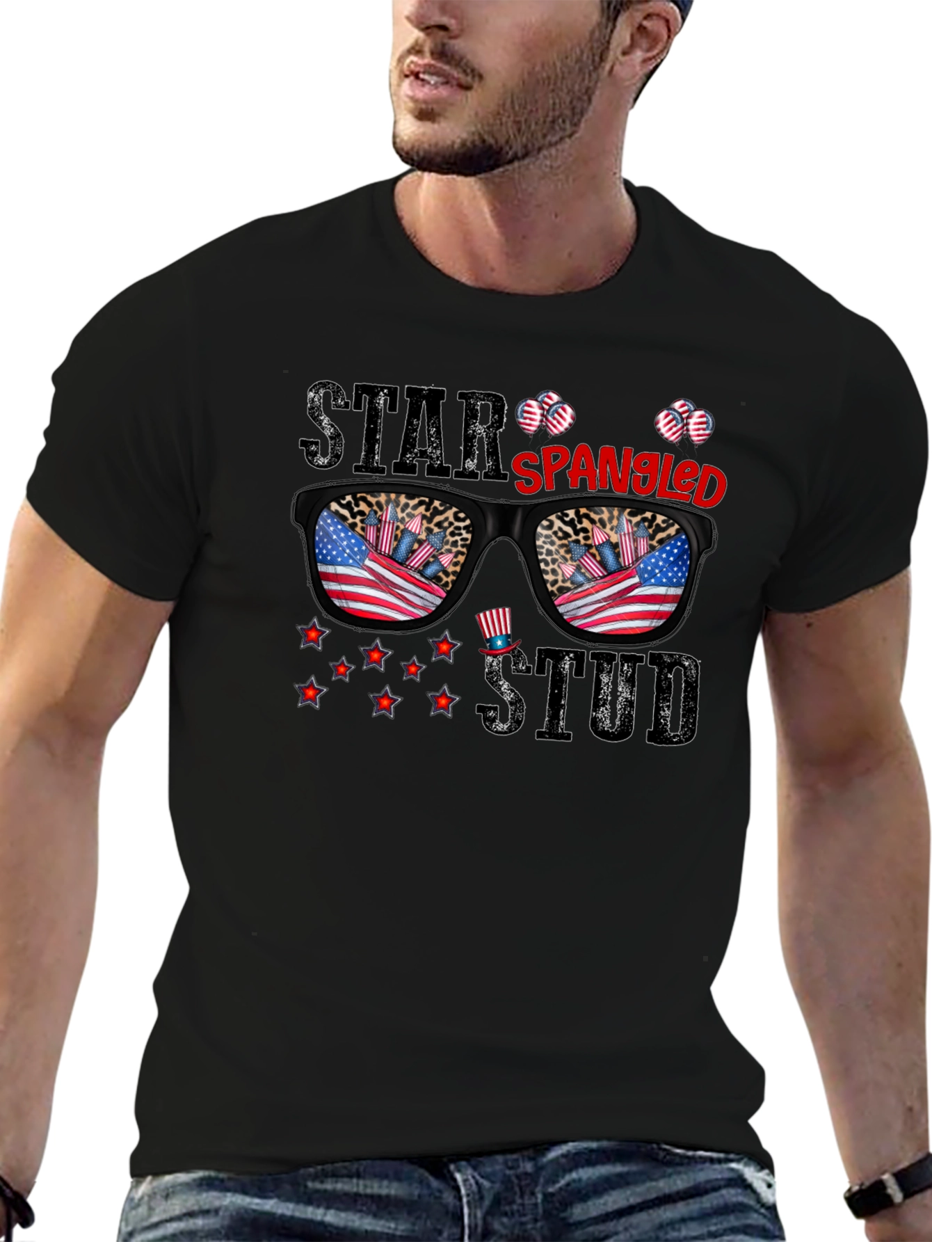 Star Spangled Stud Patriotic T-Shirt