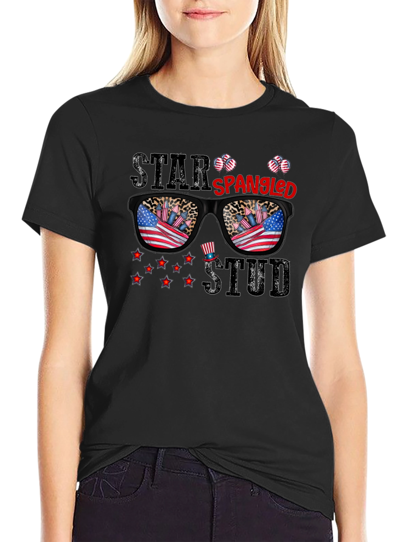Star Spangled Stud Patriotic T-Shirt
