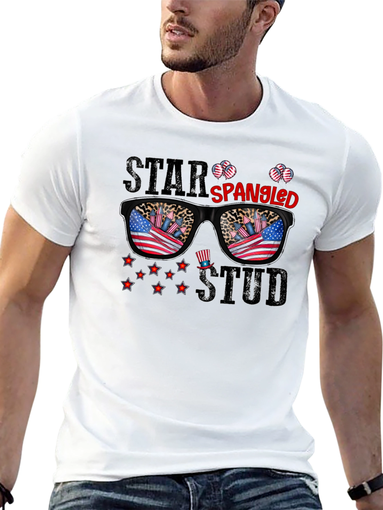Star Spangled Stud Patriotic T-Shirt