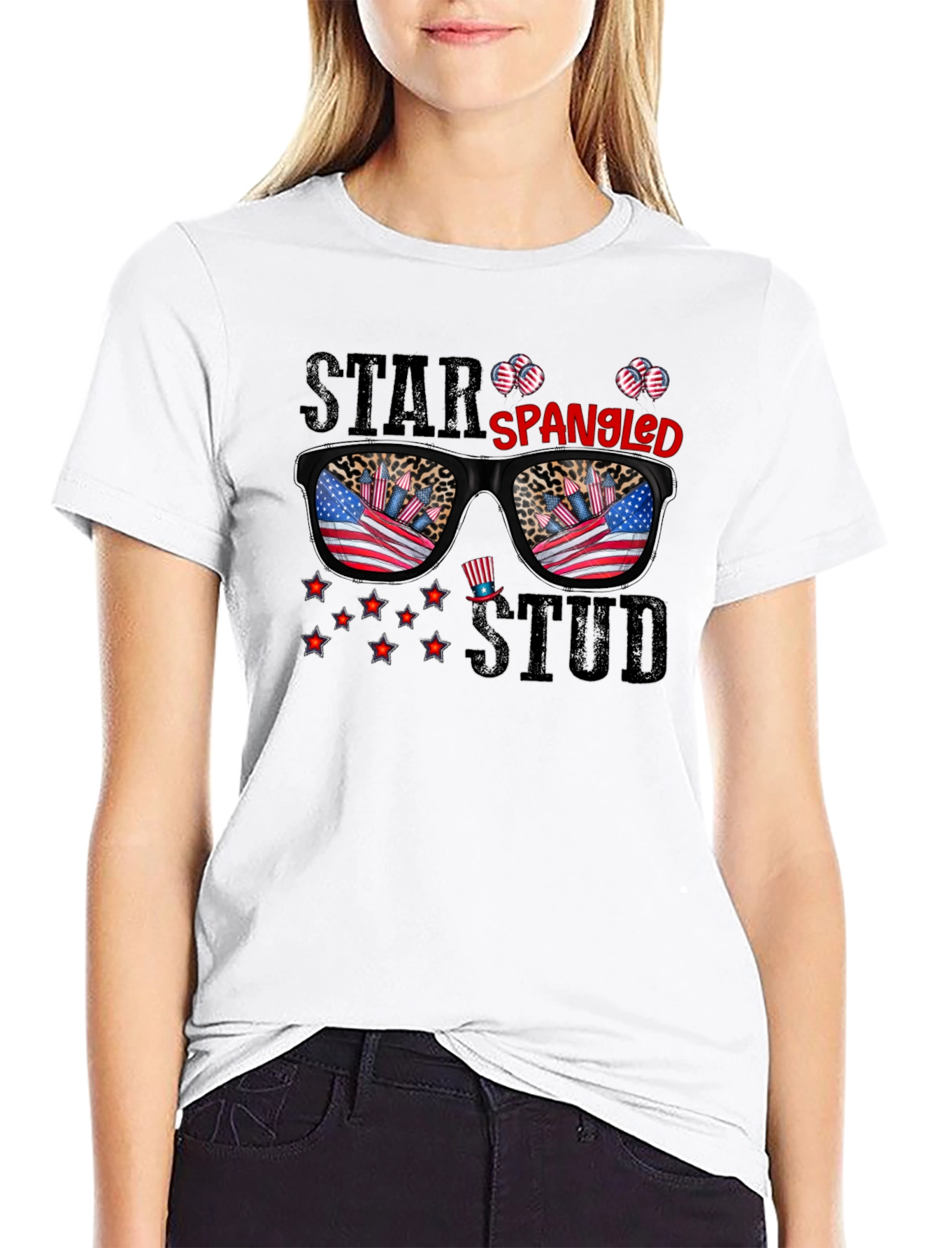Star Spangled Stud Patriotic T-Shirt