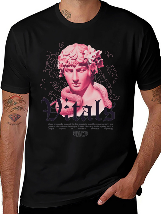 Statue Graphic Tee -  Vitals - Snake & Floral