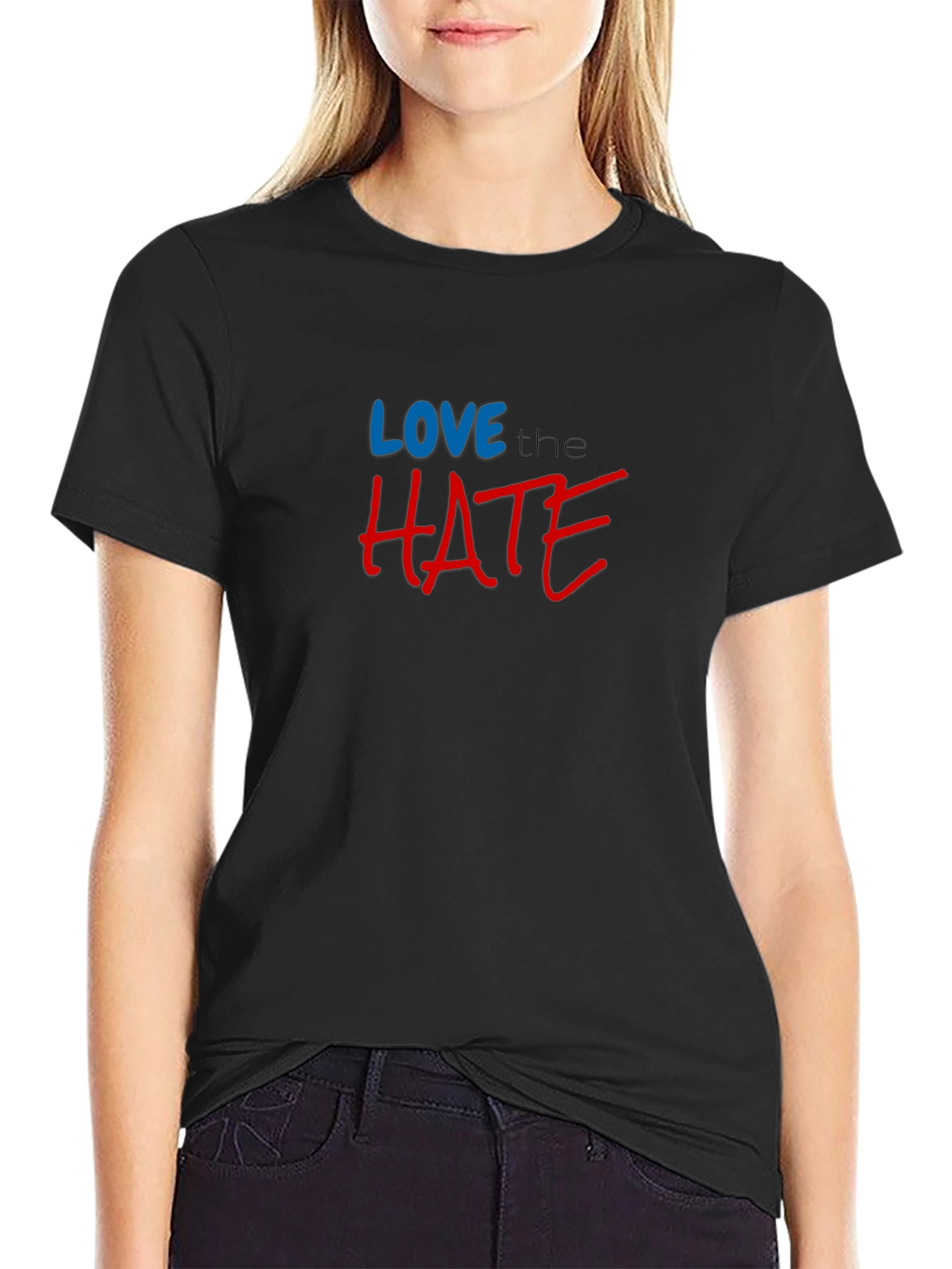 Love The Hate Black Graphic Tee