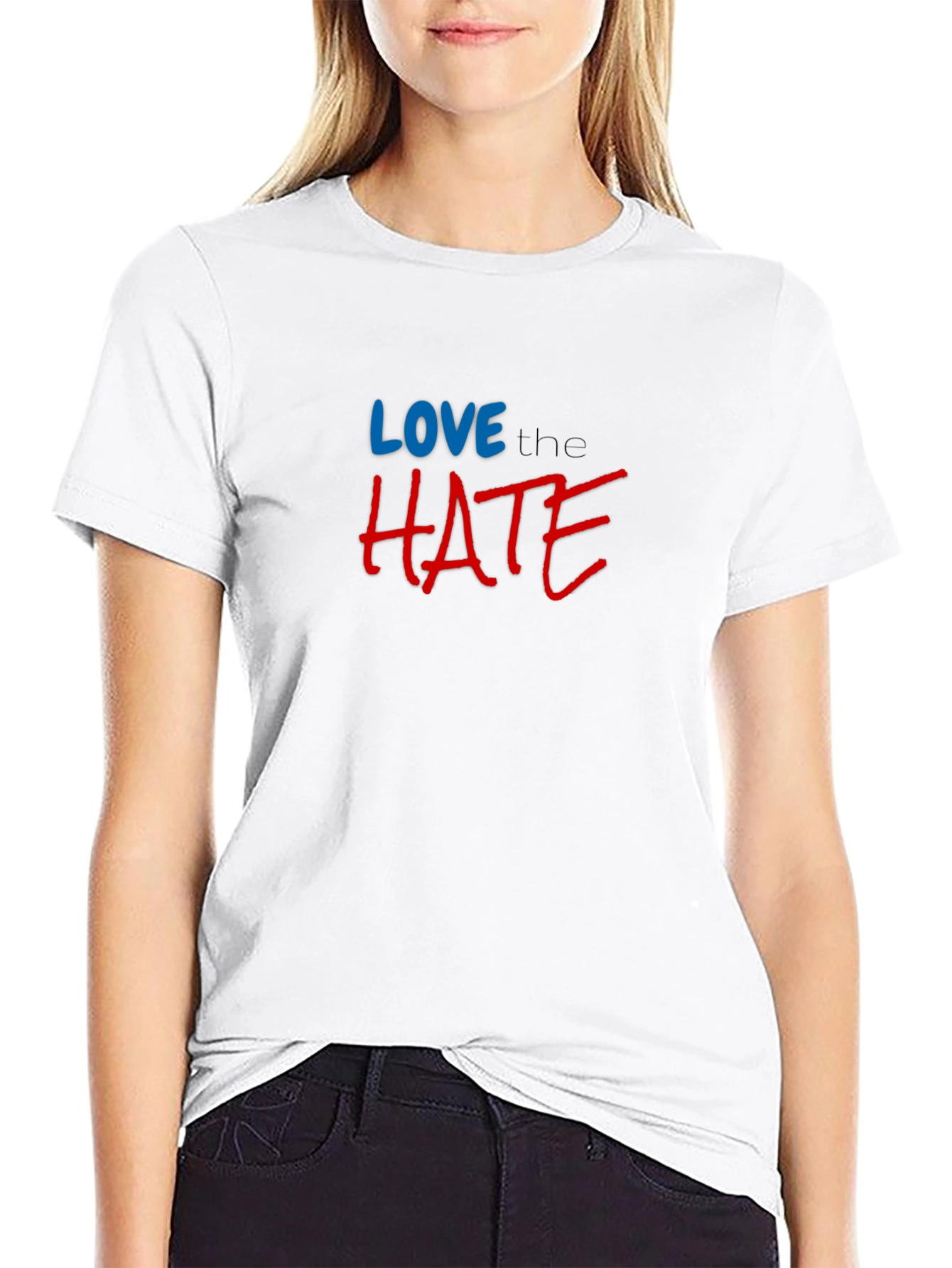 Love The Hate Black Graphic Tee