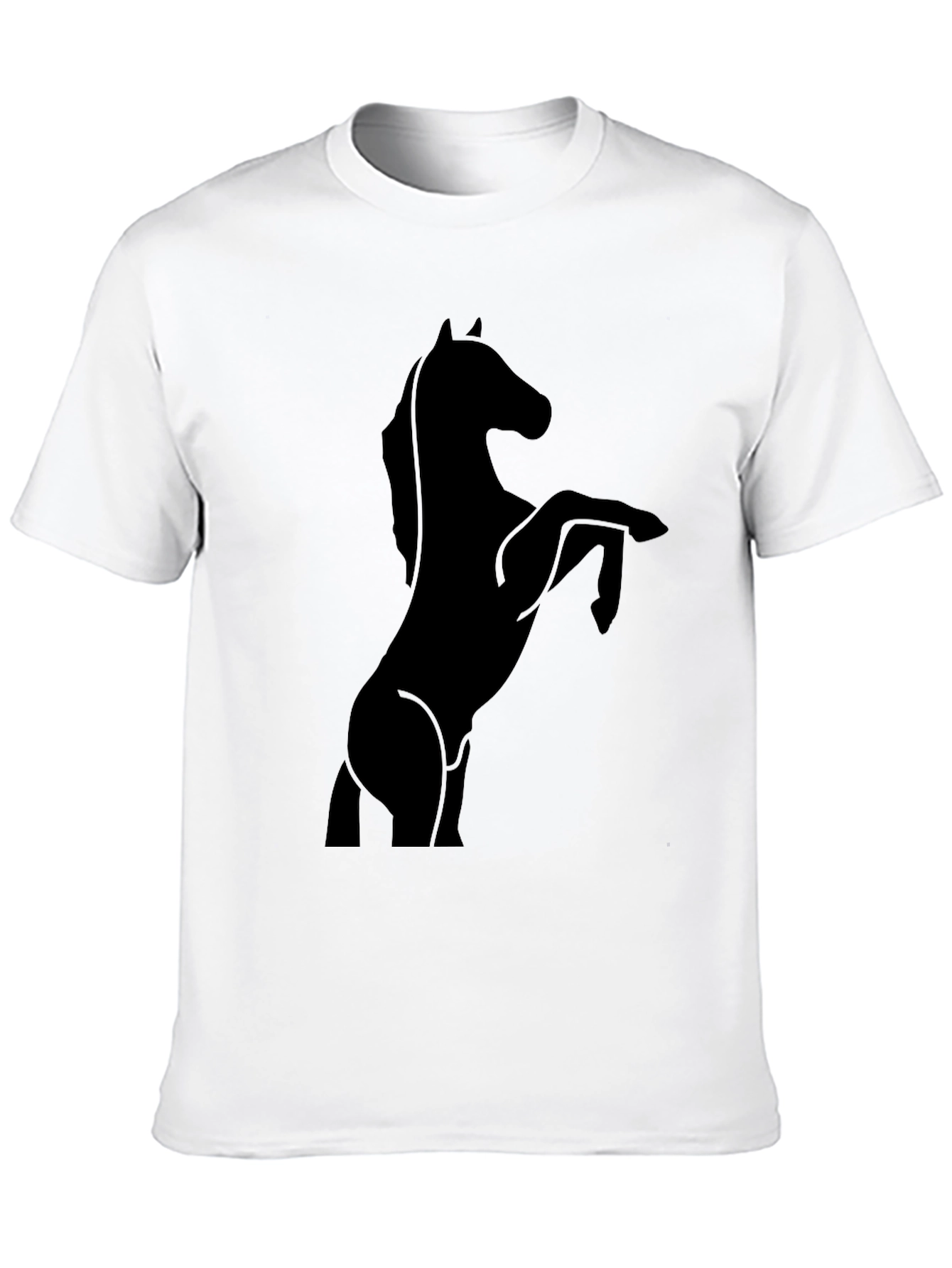 Black Horse Silhouette Graphic T-Shirt