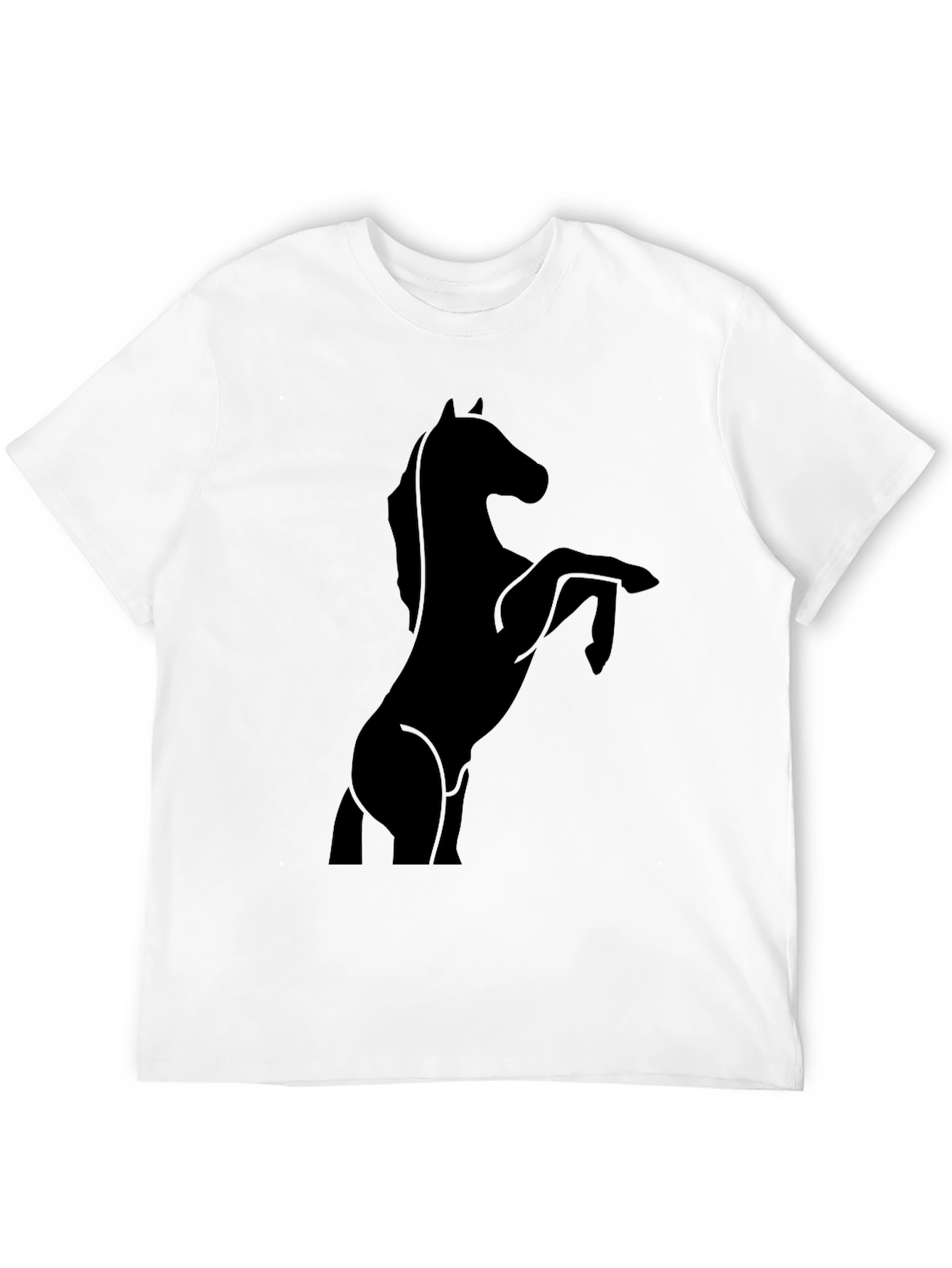 Black Horse Silhouette Graphic T-Shirt