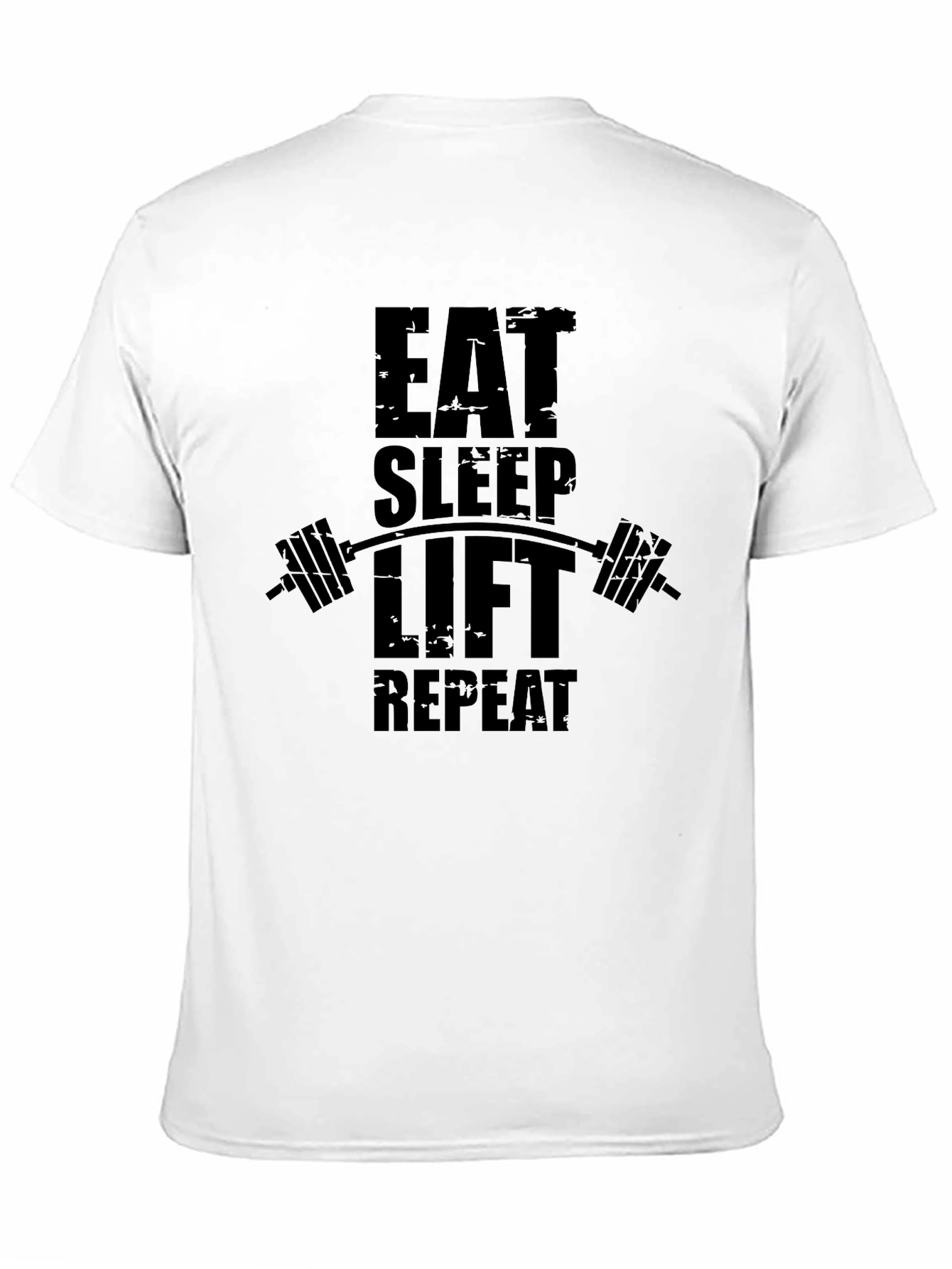 Eat Sleep Lift Repeat Black Gym T-Shirt