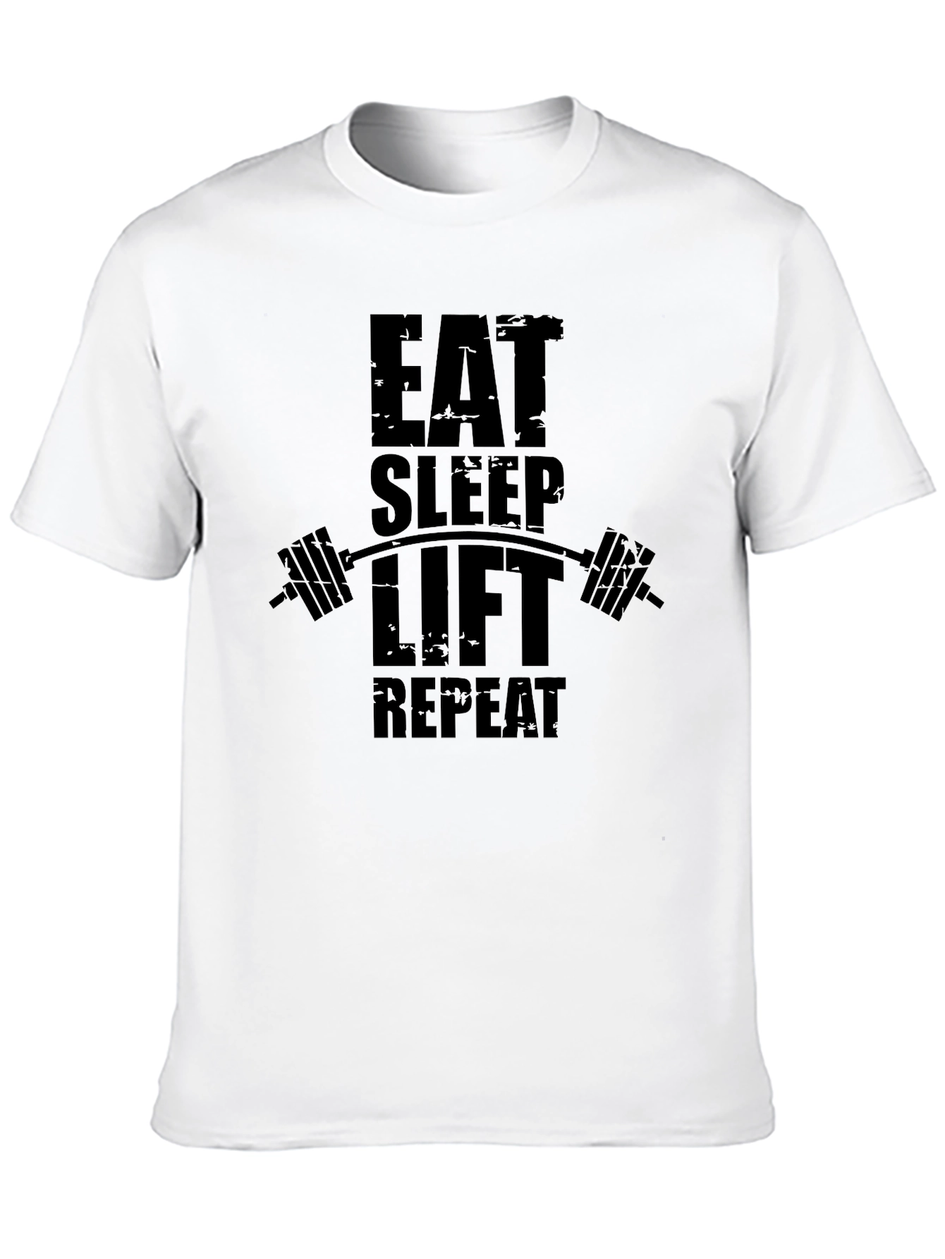 Eat Sleep Lift Repeat Black Gym T-Shirt