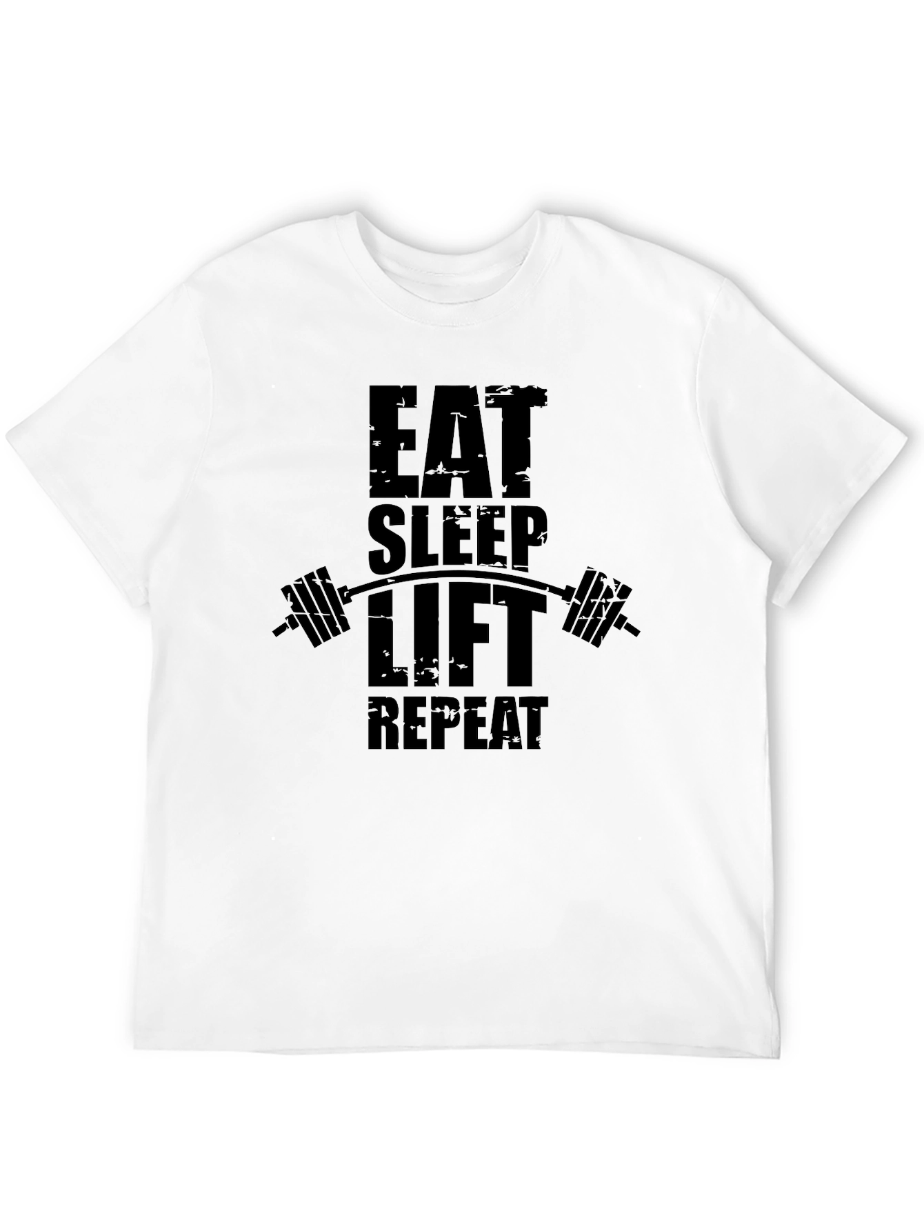 Eat Sleep Lift Repeat Black Gym T-Shirt