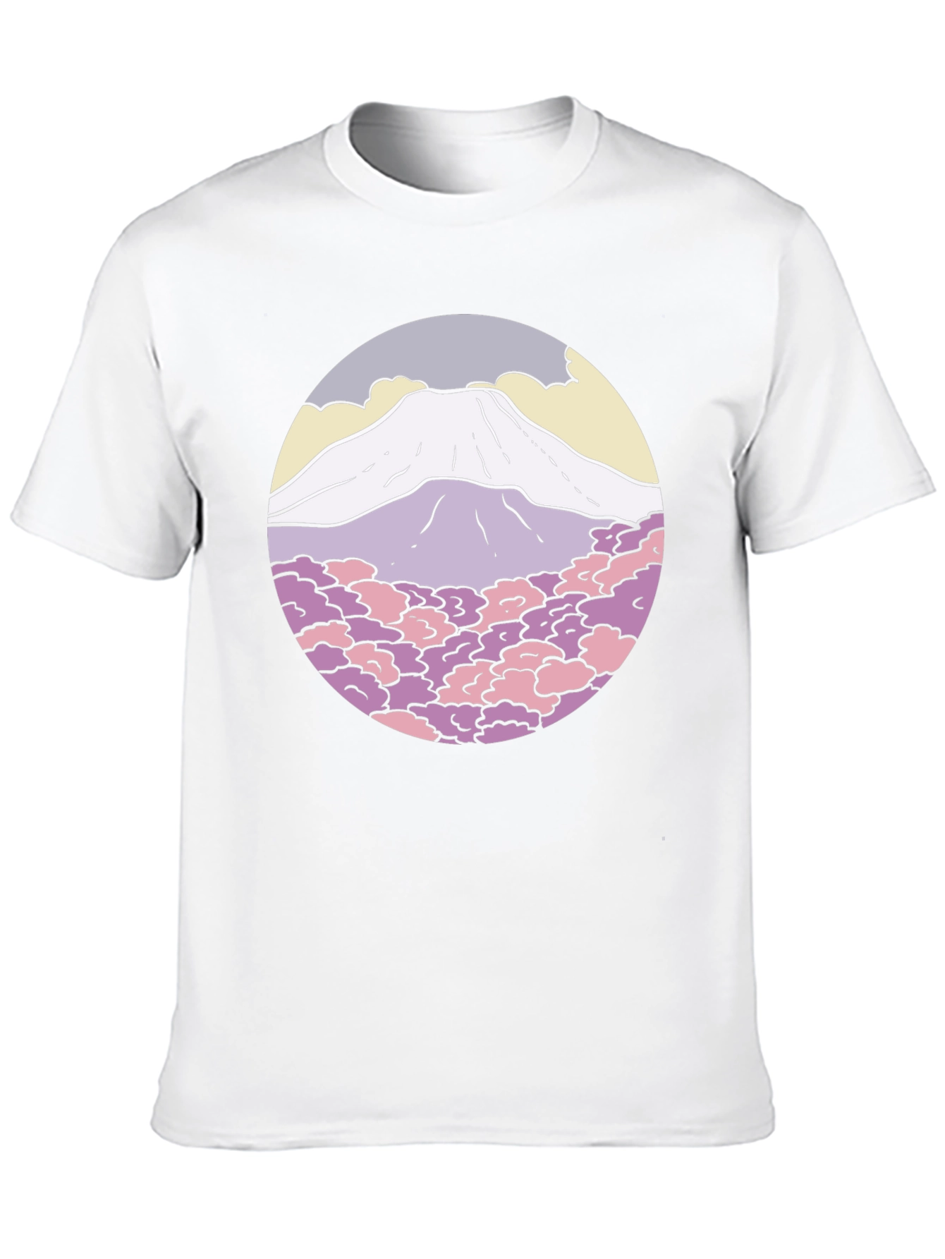Mountain Graphic Tee - Unique Circle Design Shirt