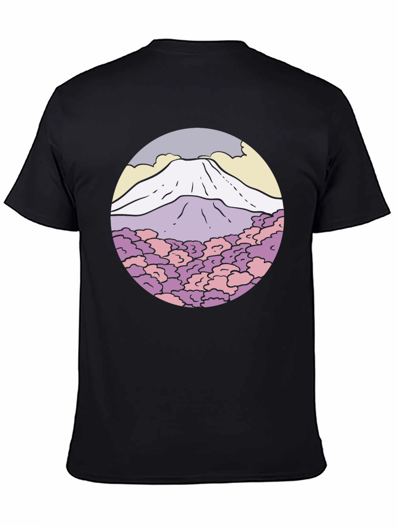 Mountain Graphic Tee - Unique Circle Design Shirt