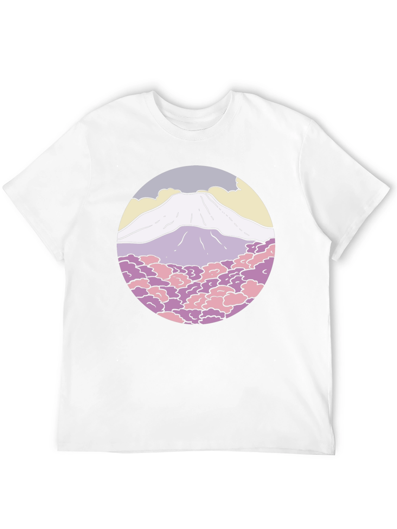Mountain Graphic Tee - Unique Circle Design Shirt