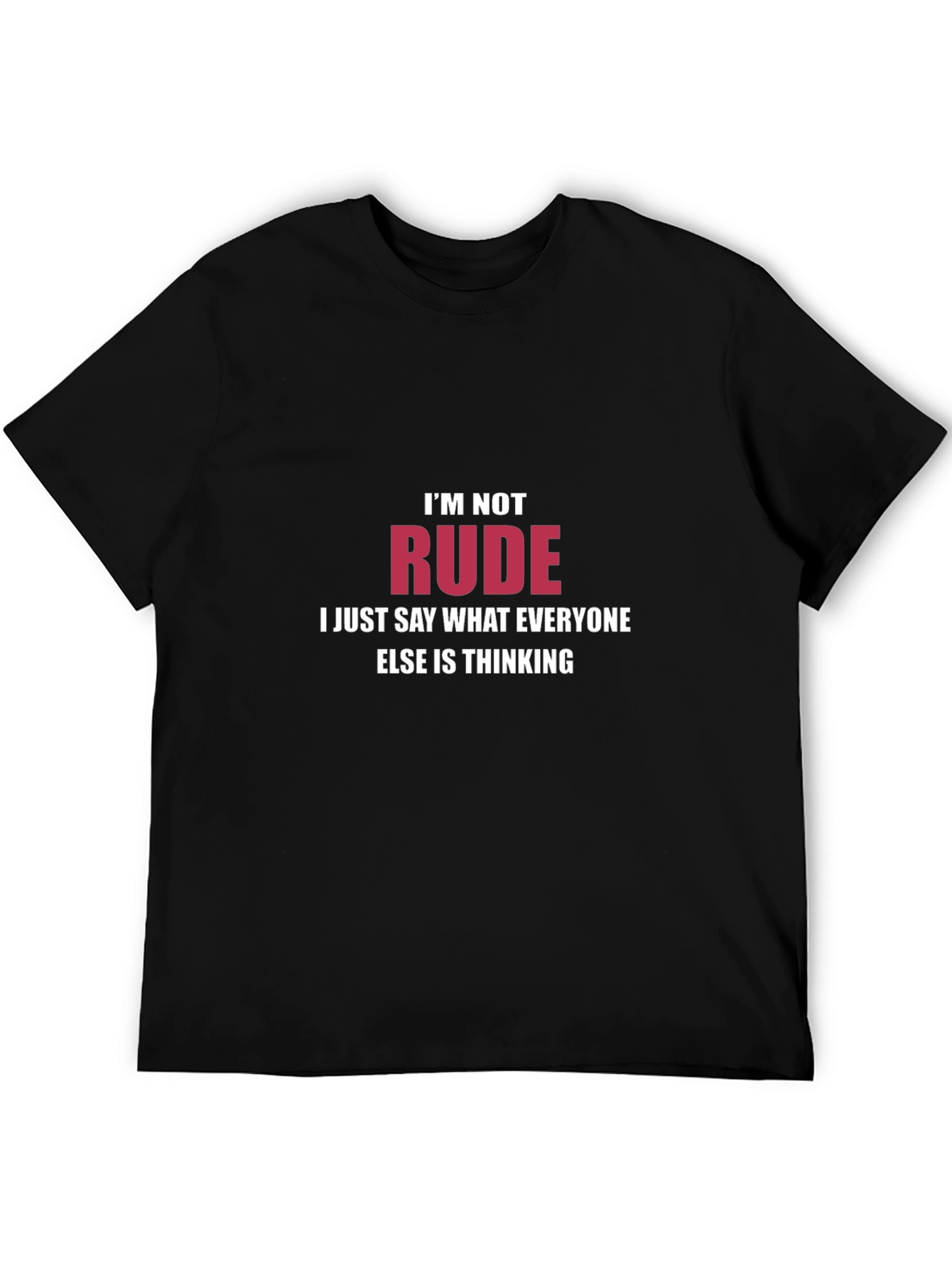 Im Not Rude Mens Black Graphic T-Shirt