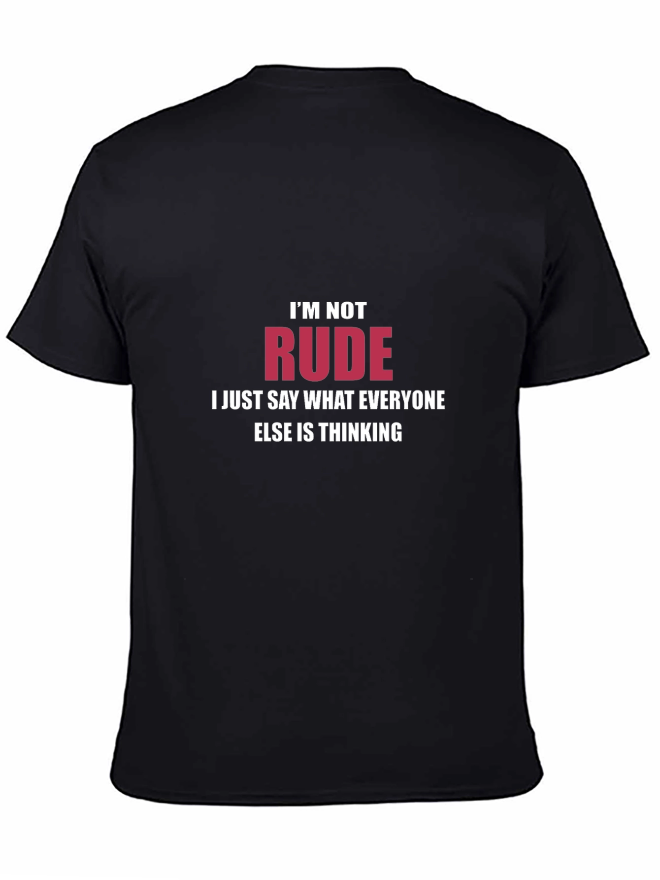 Im Not Rude Mens Black Graphic T-Shirt