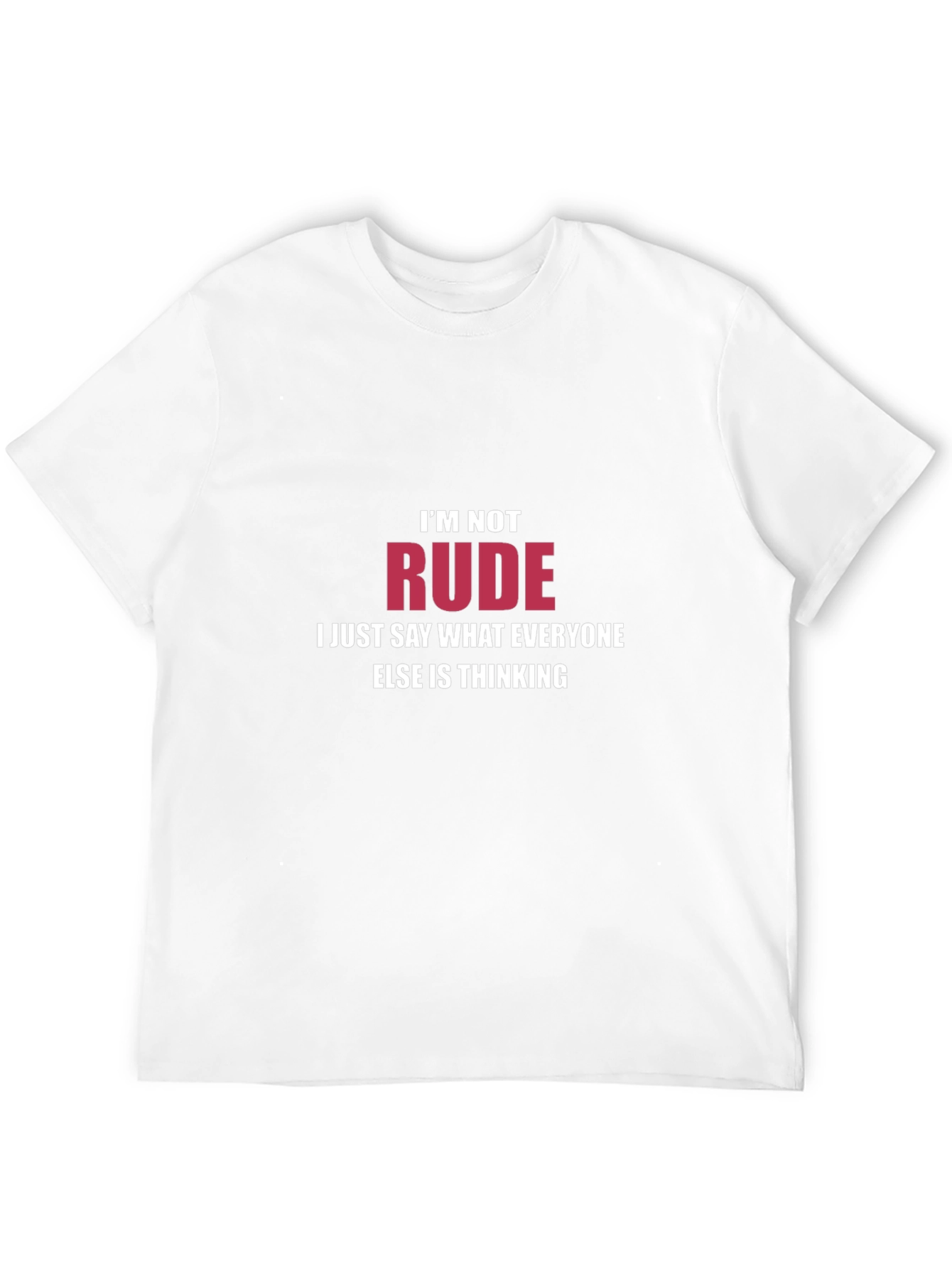 Im Not Rude Mens Black Graphic T-Shirt