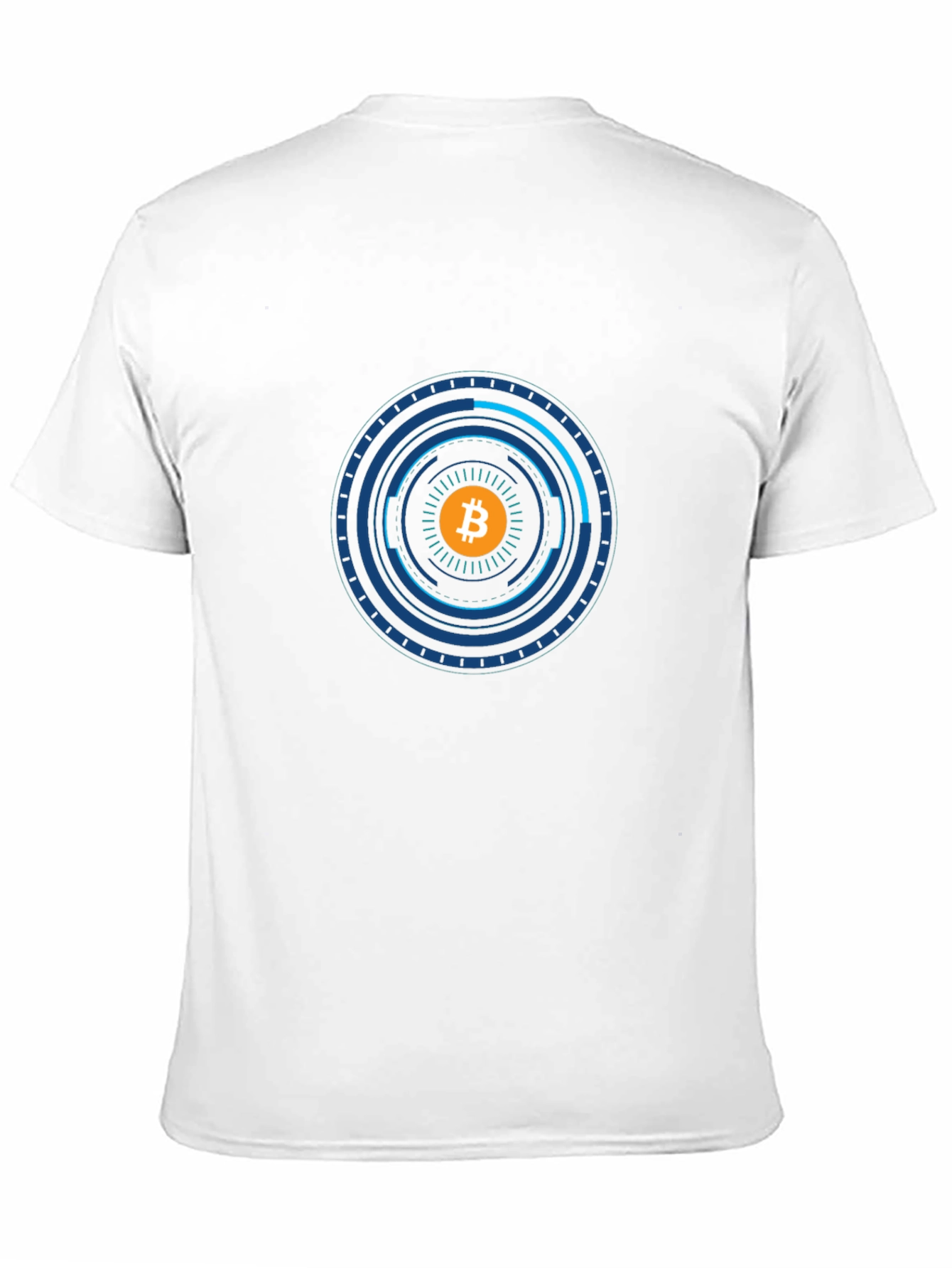 Bitcoin Tech Circle Graphic Black T-Shirt