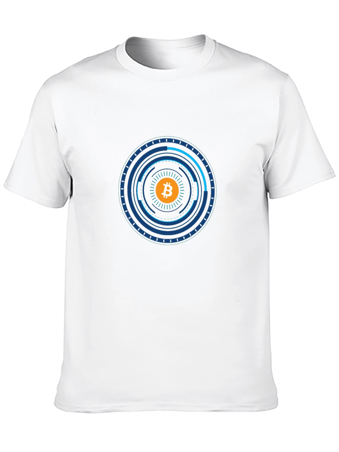 Bitcoin Tech Circle Graphic Black T-Shirt