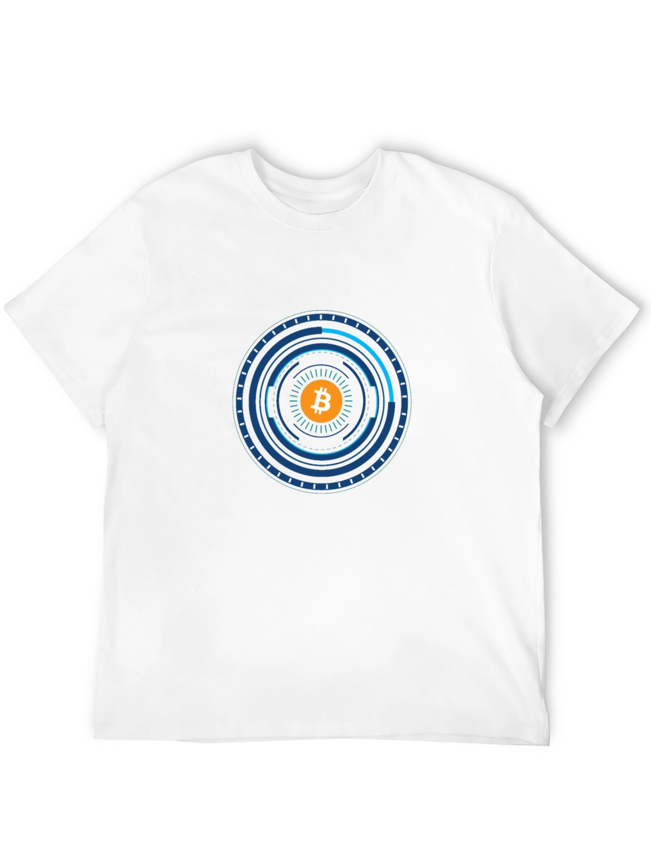 Bitcoin Tech Circle Graphic Black T-Shirt