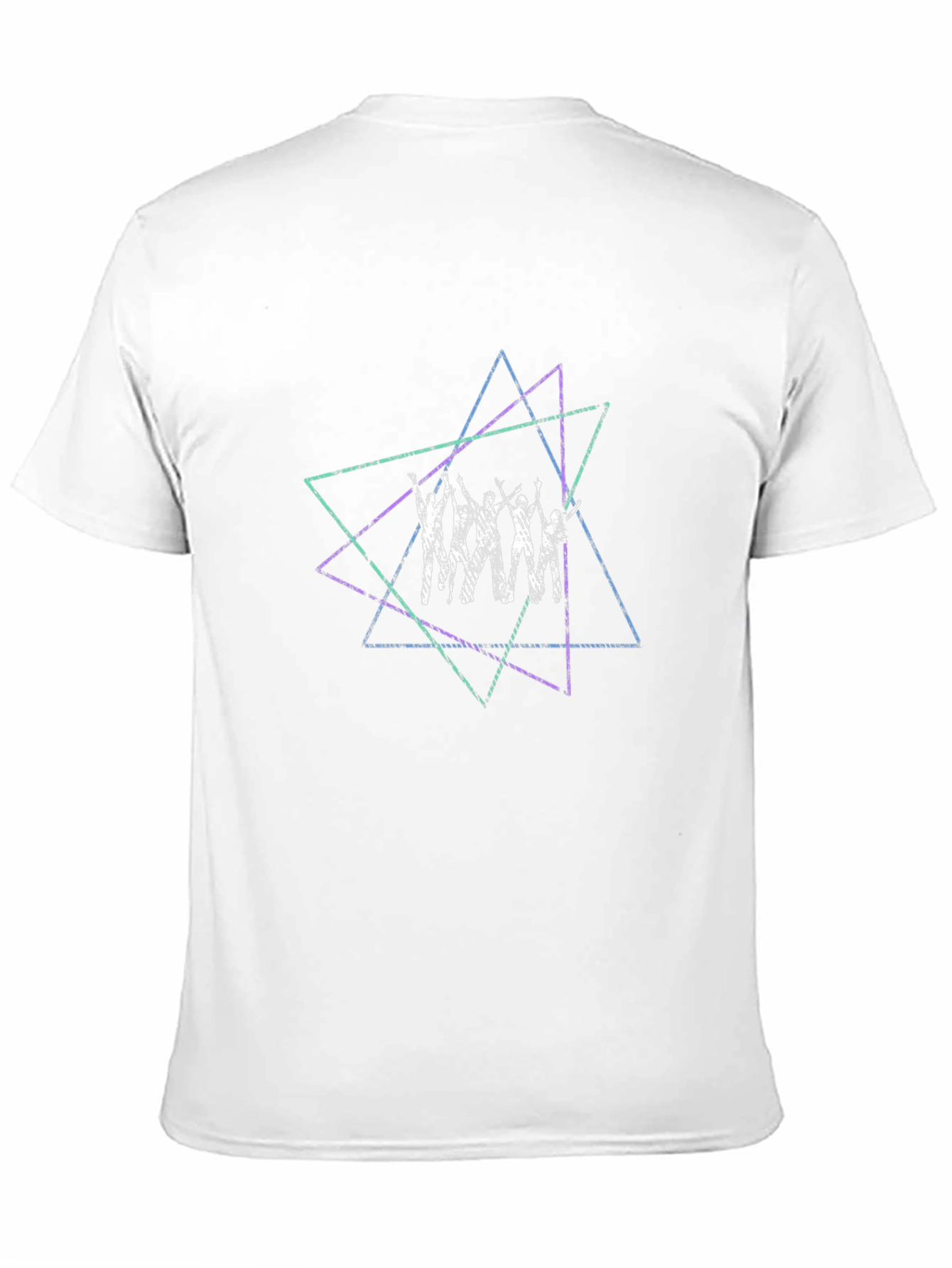 Geometric Star Graphic Print Black T-Shirt
