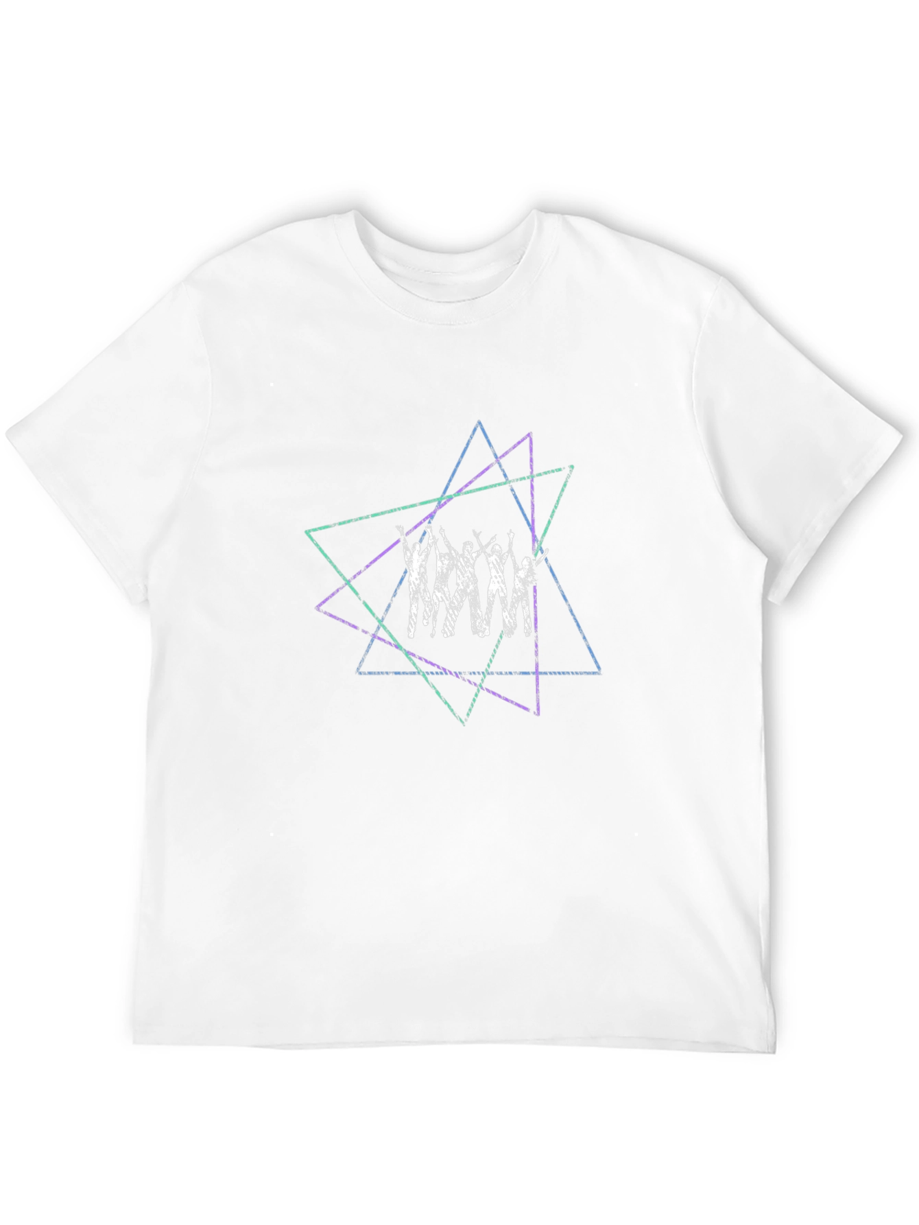 Geometric Star Graphic Print Black T-Shirt