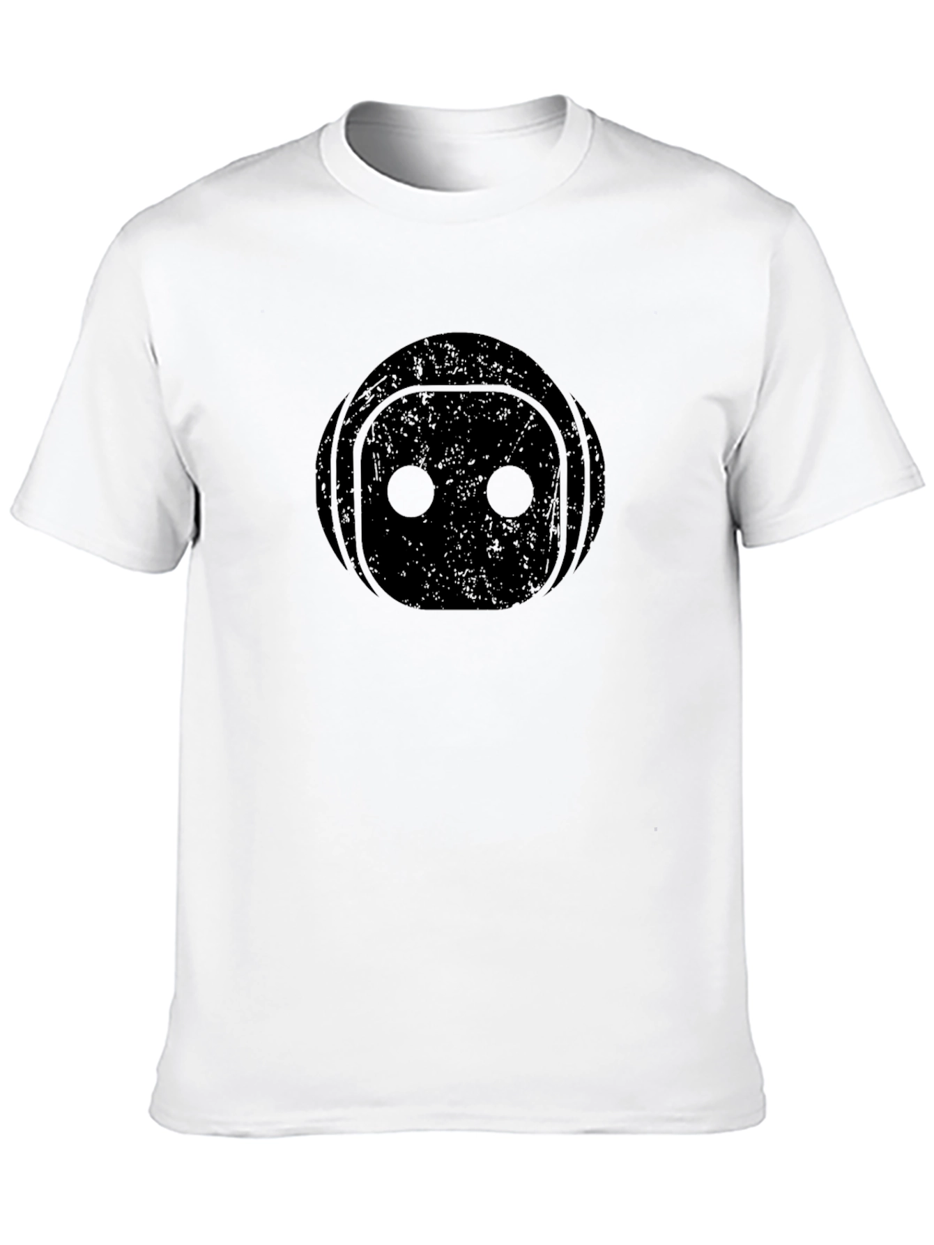 Retro Robot Face Black T-Shirt