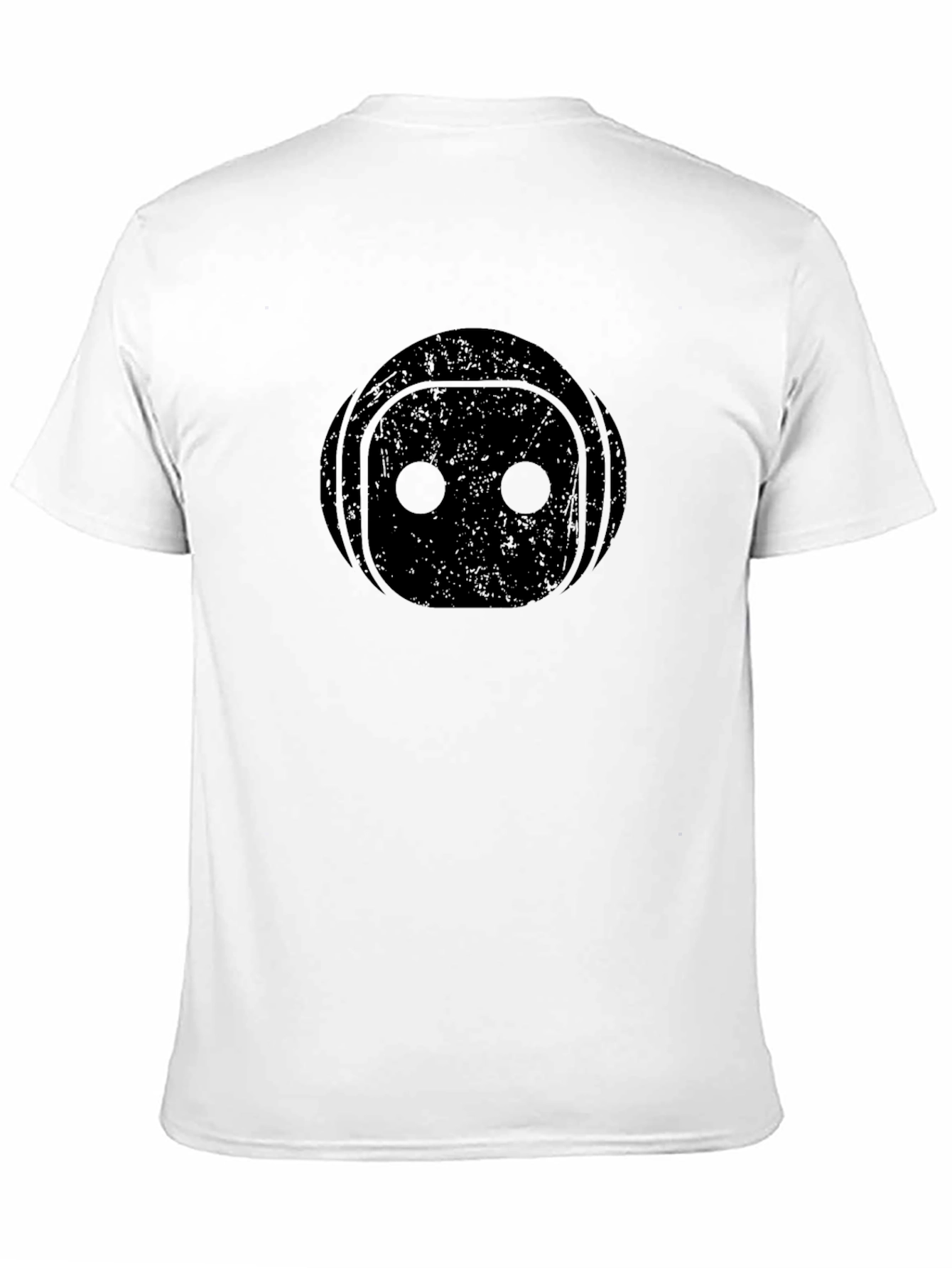 Retro Robot Face Black T-Shirt