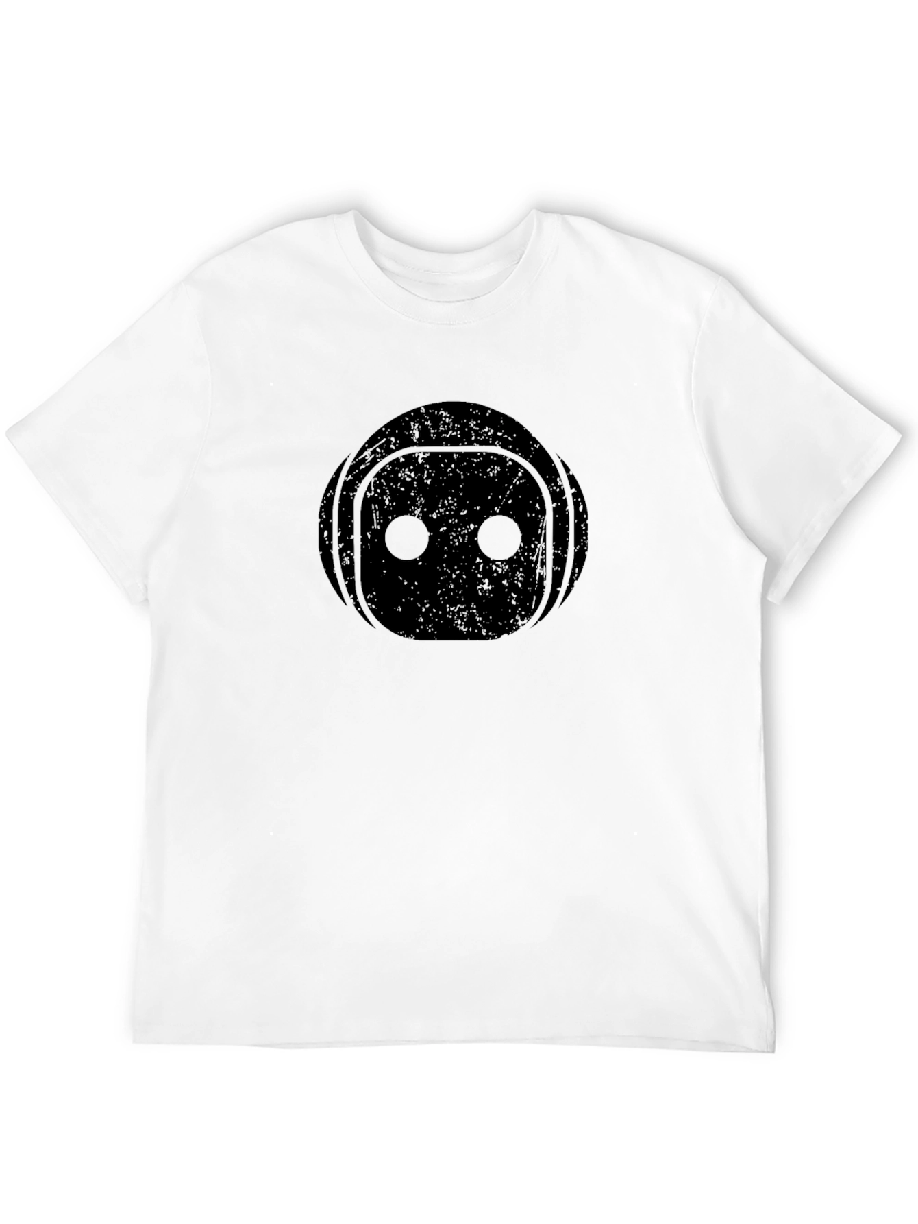 Retro Robot Face Black T-Shirt