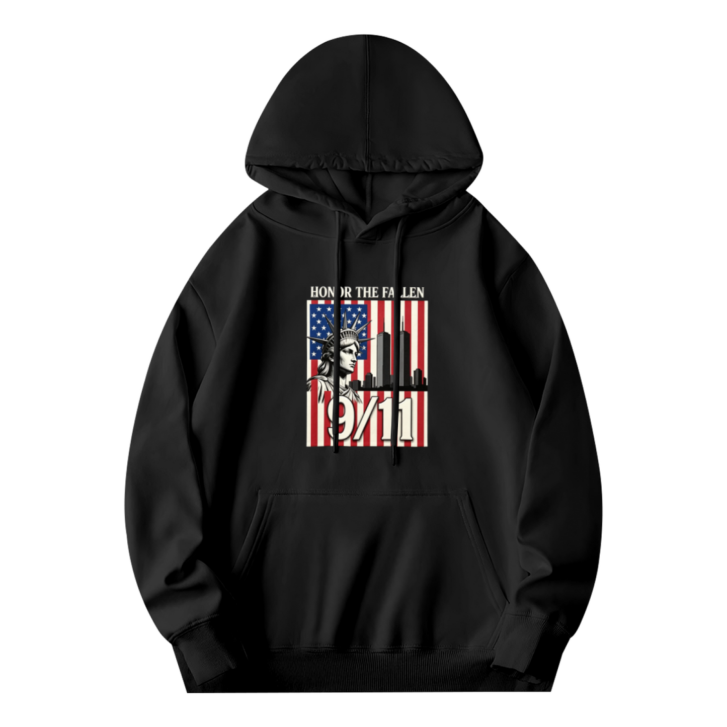 Honor The Fallen 9/11 Statue Of Liberty American Flag Retro Hoodie