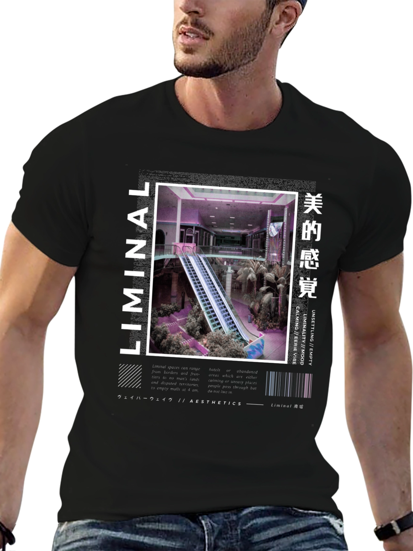Liminal Aesthetics T-Shirt - Empty Mall Design