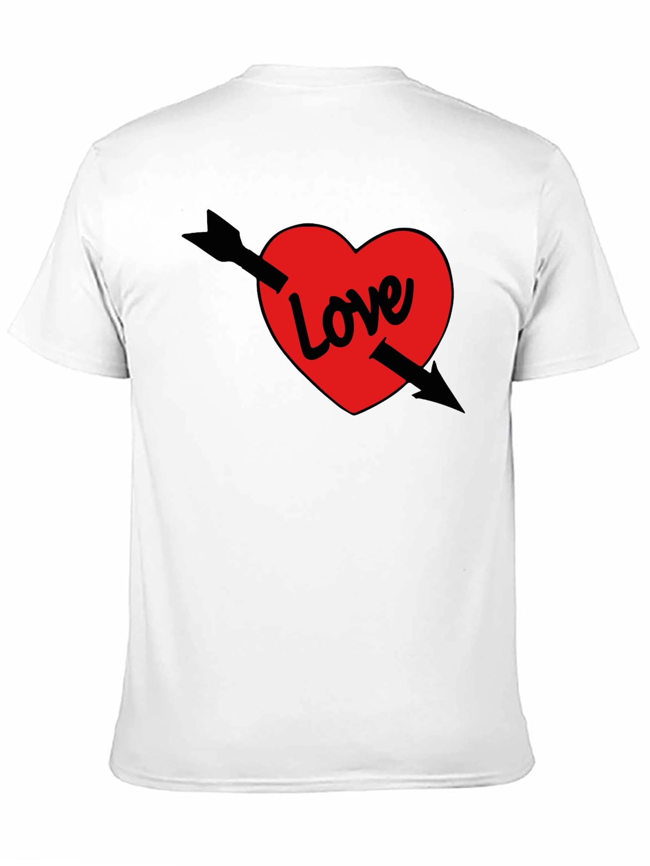 Love Arrow T-Shirt - Black Valentines Day Tee