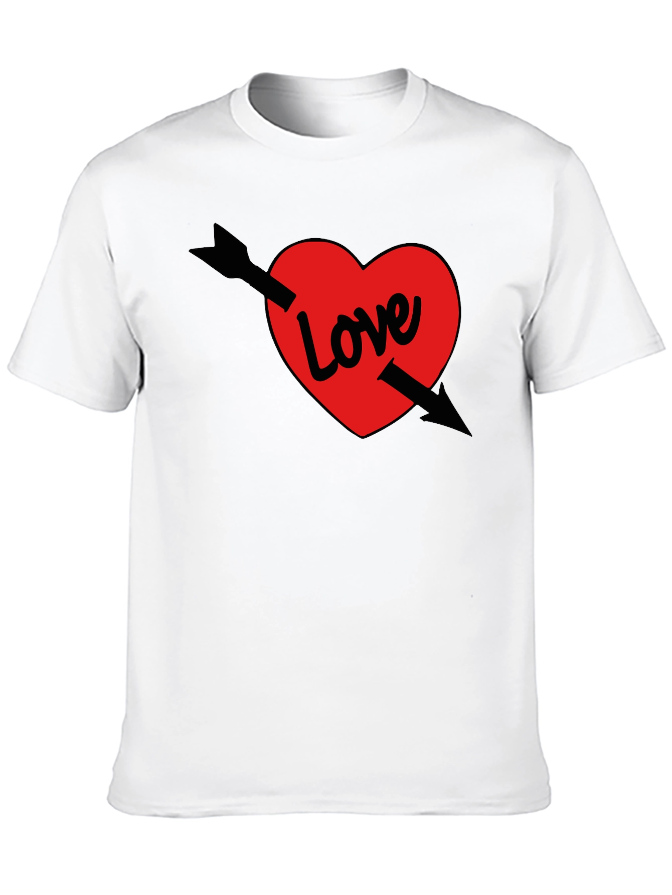Love Arrow T-Shirt - Black Valentines Day Tee