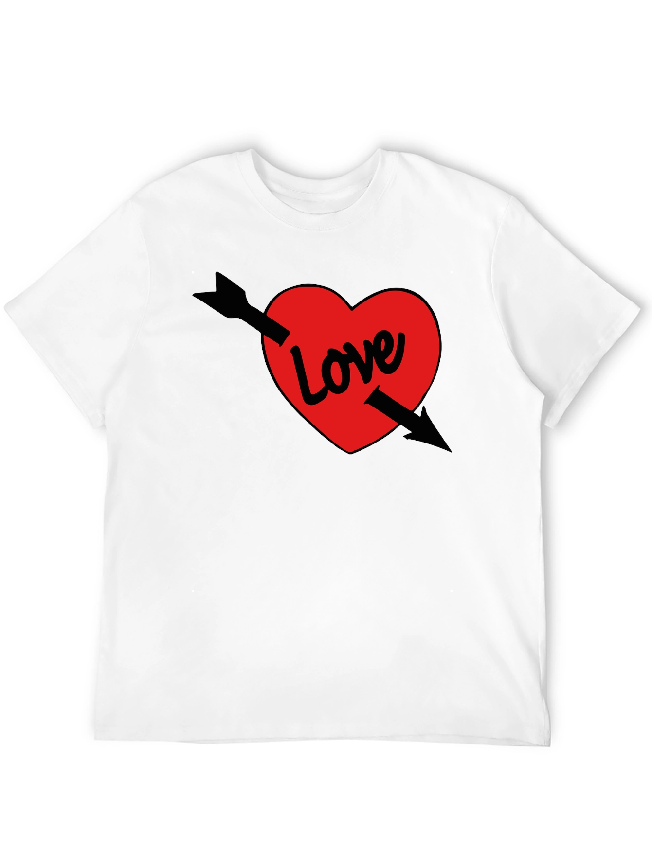 Love Arrow T-Shirt - Black Valentines Day Tee
