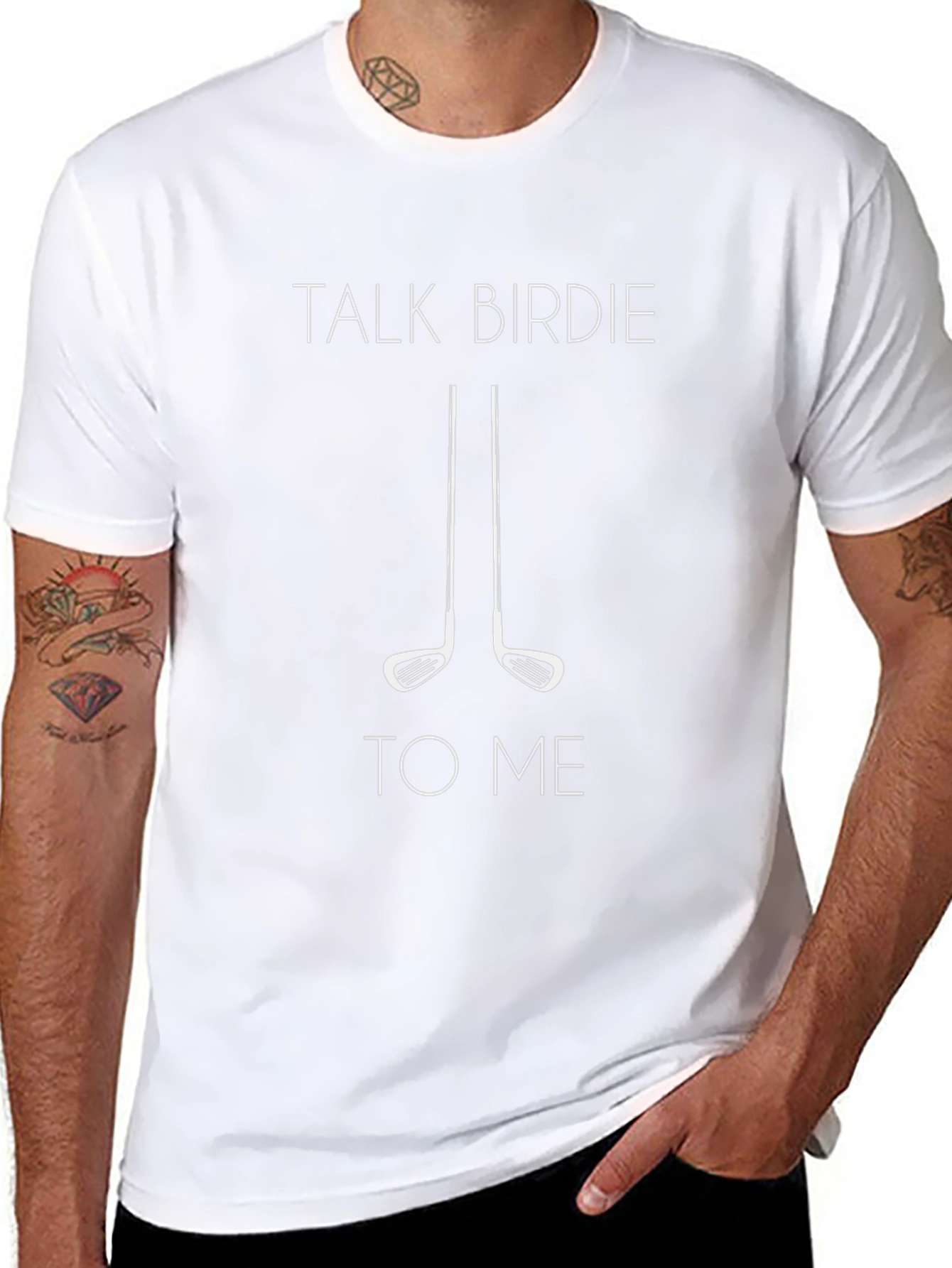Talk Birdie To Me Black Golf T-Shirt