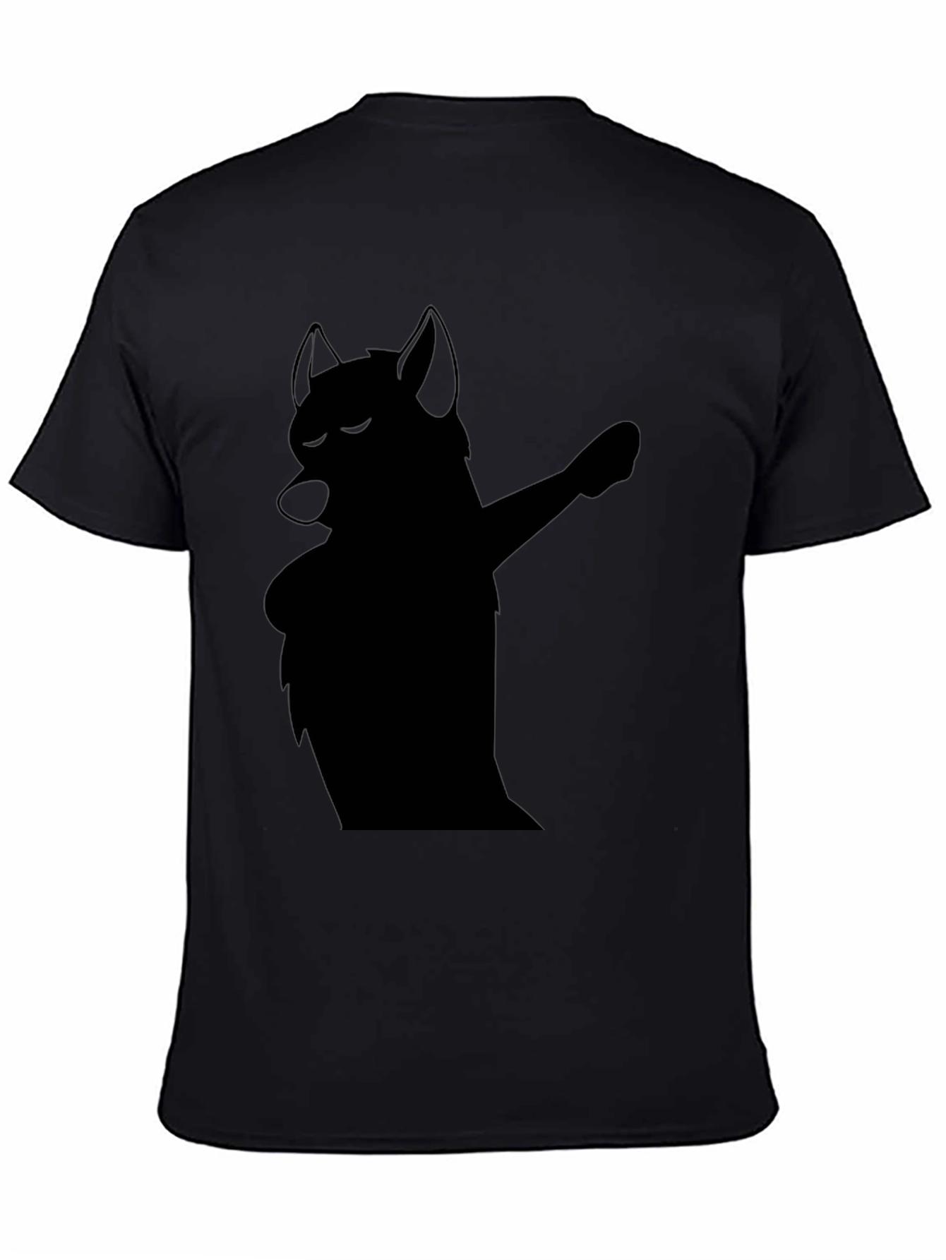 Dabbing Wolf Graphic Tee - Mens Black T-Shirt