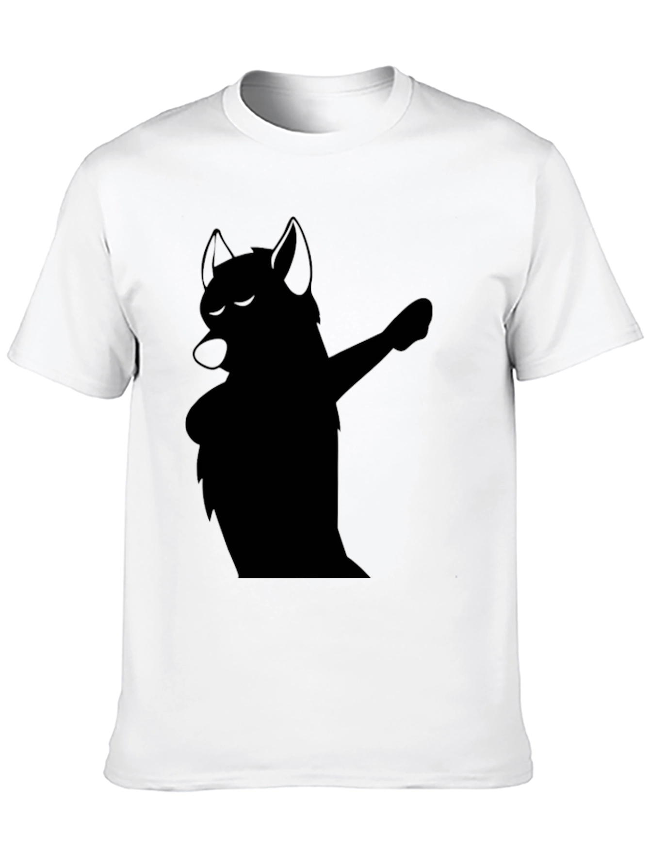 Dabbing Wolf Graphic Tee - Mens Black T-Shirt