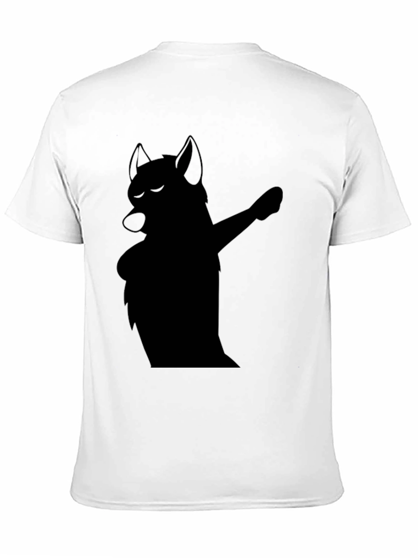 Dabbing Wolf Graphic Tee - Mens Black T-Shirt