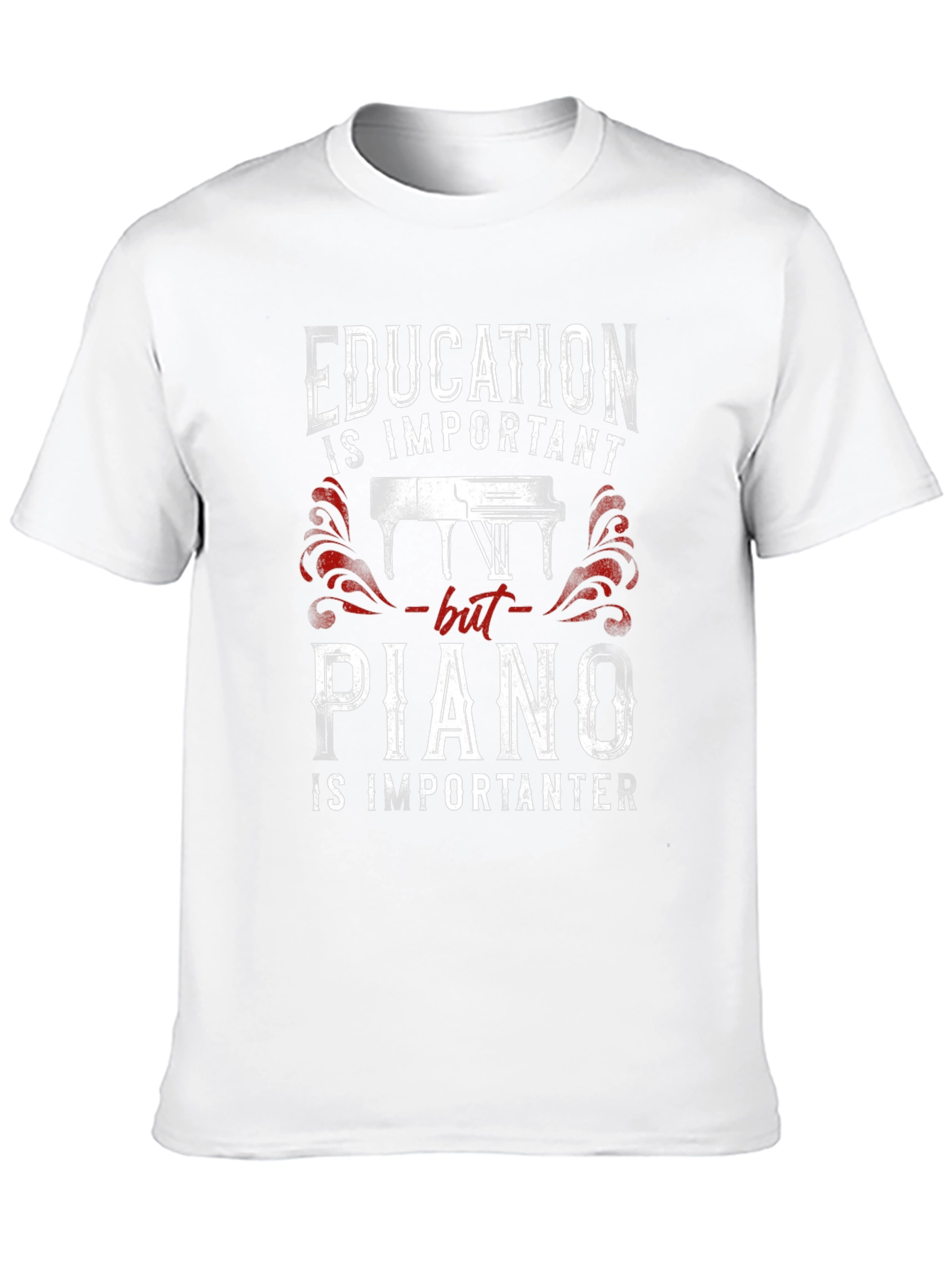 Education vs Piano T-Shirt