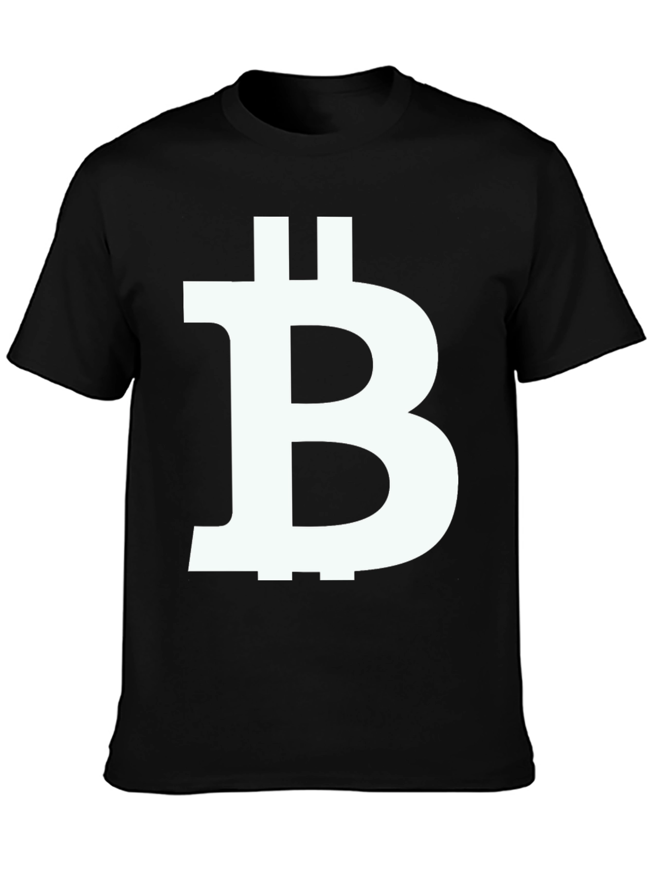Bitcoin Symbol Graphic T-Shirt - Black Cotton