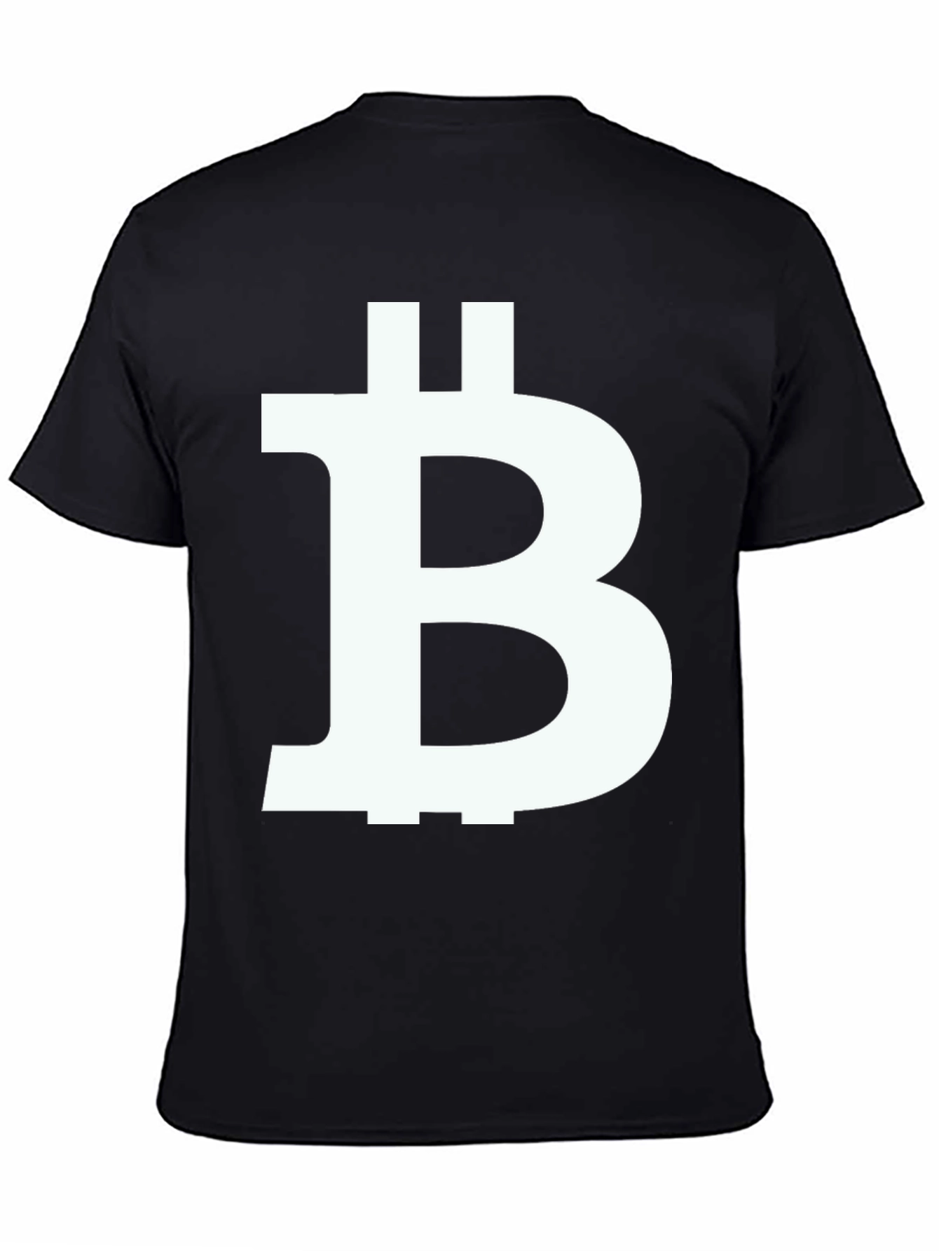 Bitcoin Symbol Graphic T-Shirt - Black Cotton