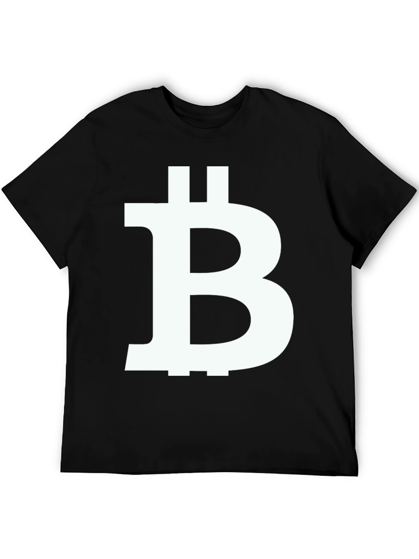 Bitcoin Symbol Graphic T-Shirt - Black Cotton