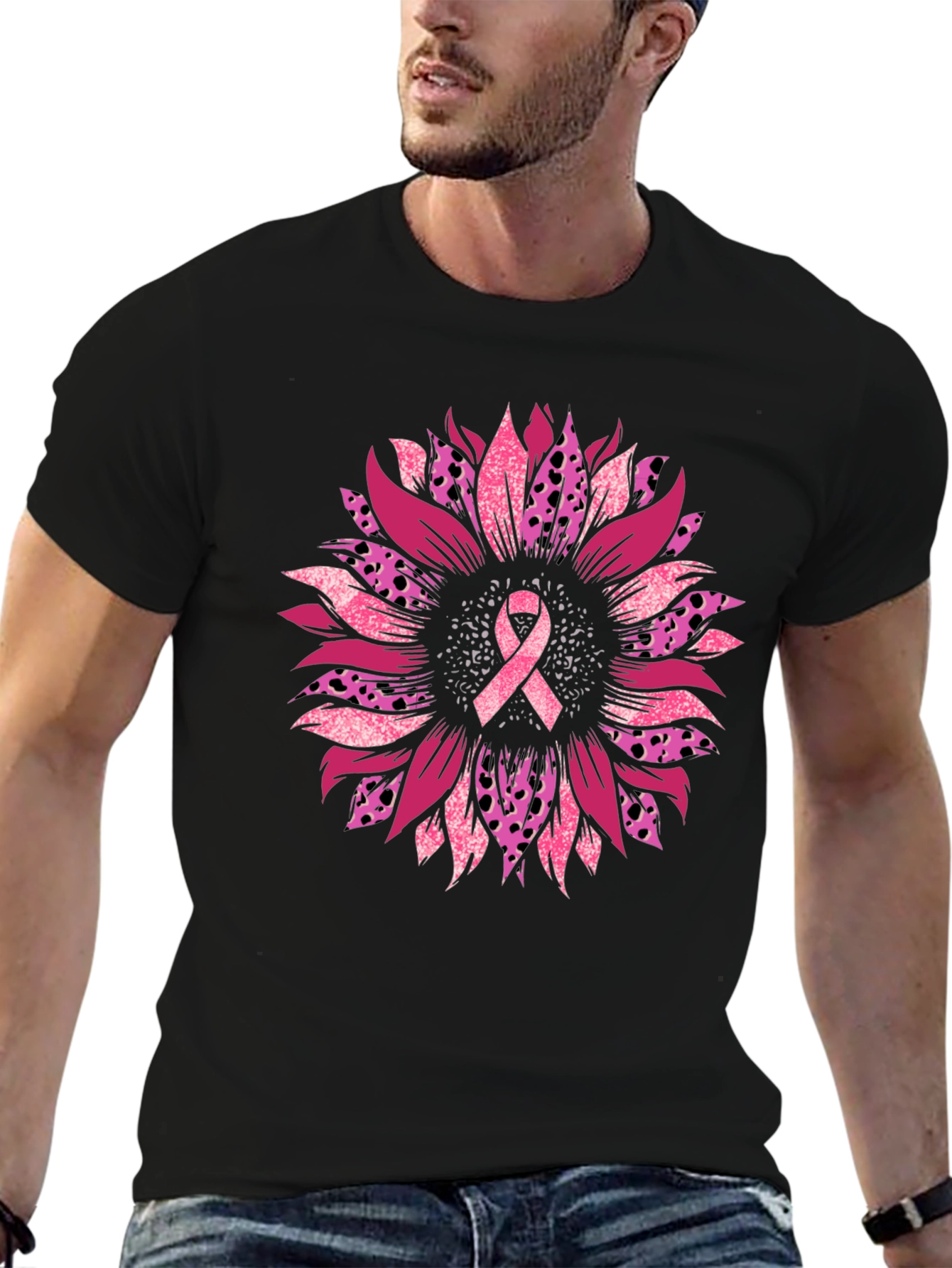 Breast Cancer Awareness Sunflower T-Shirt