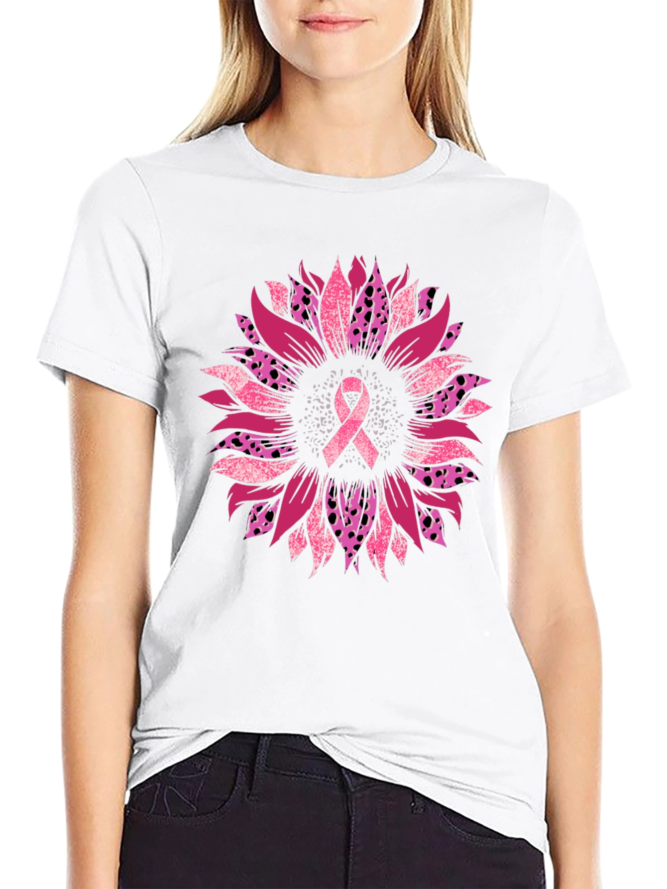 Breast Cancer Awareness Sunflower T-Shirt