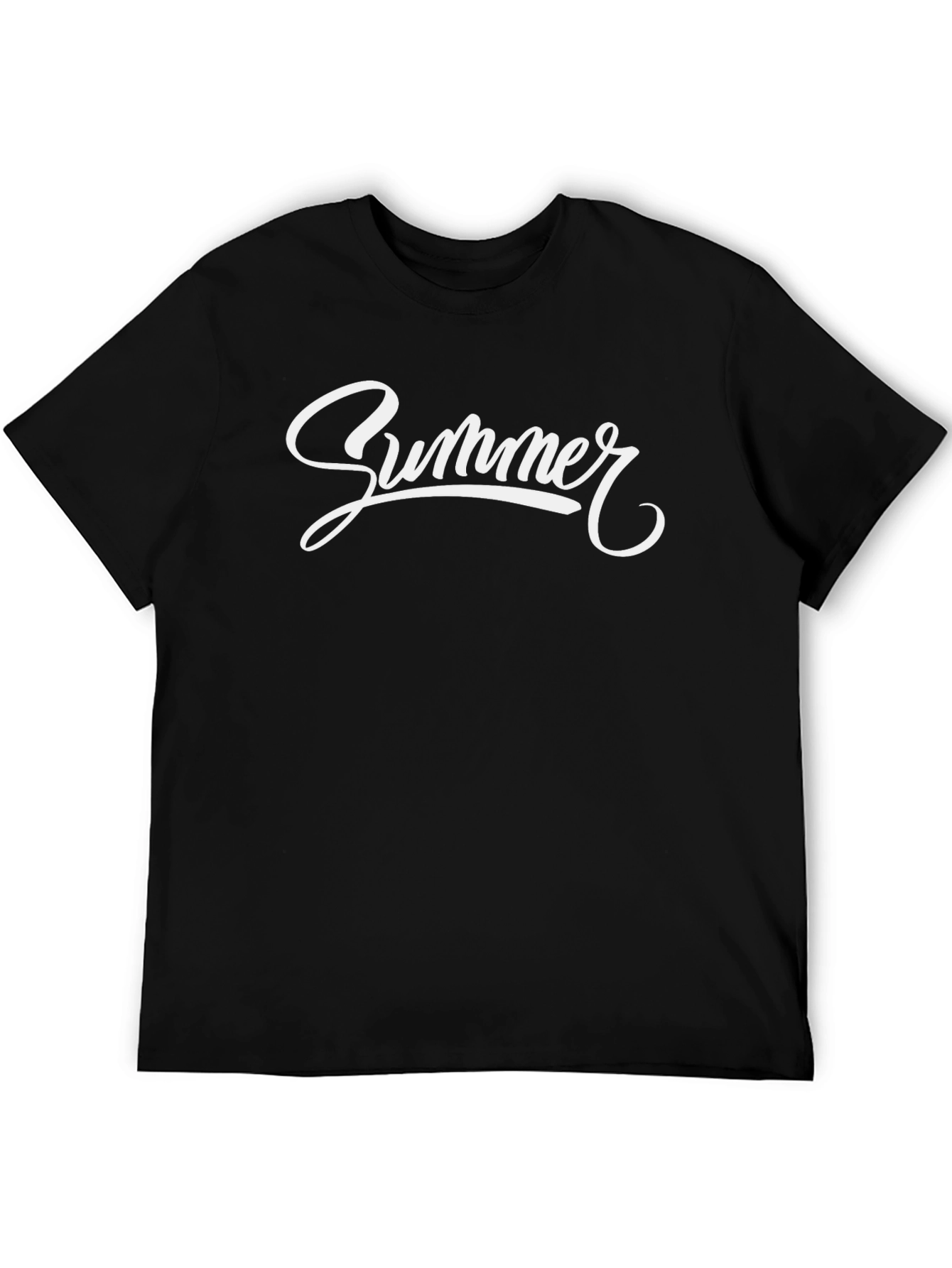 Summer Script Graphic Black T-Shirt