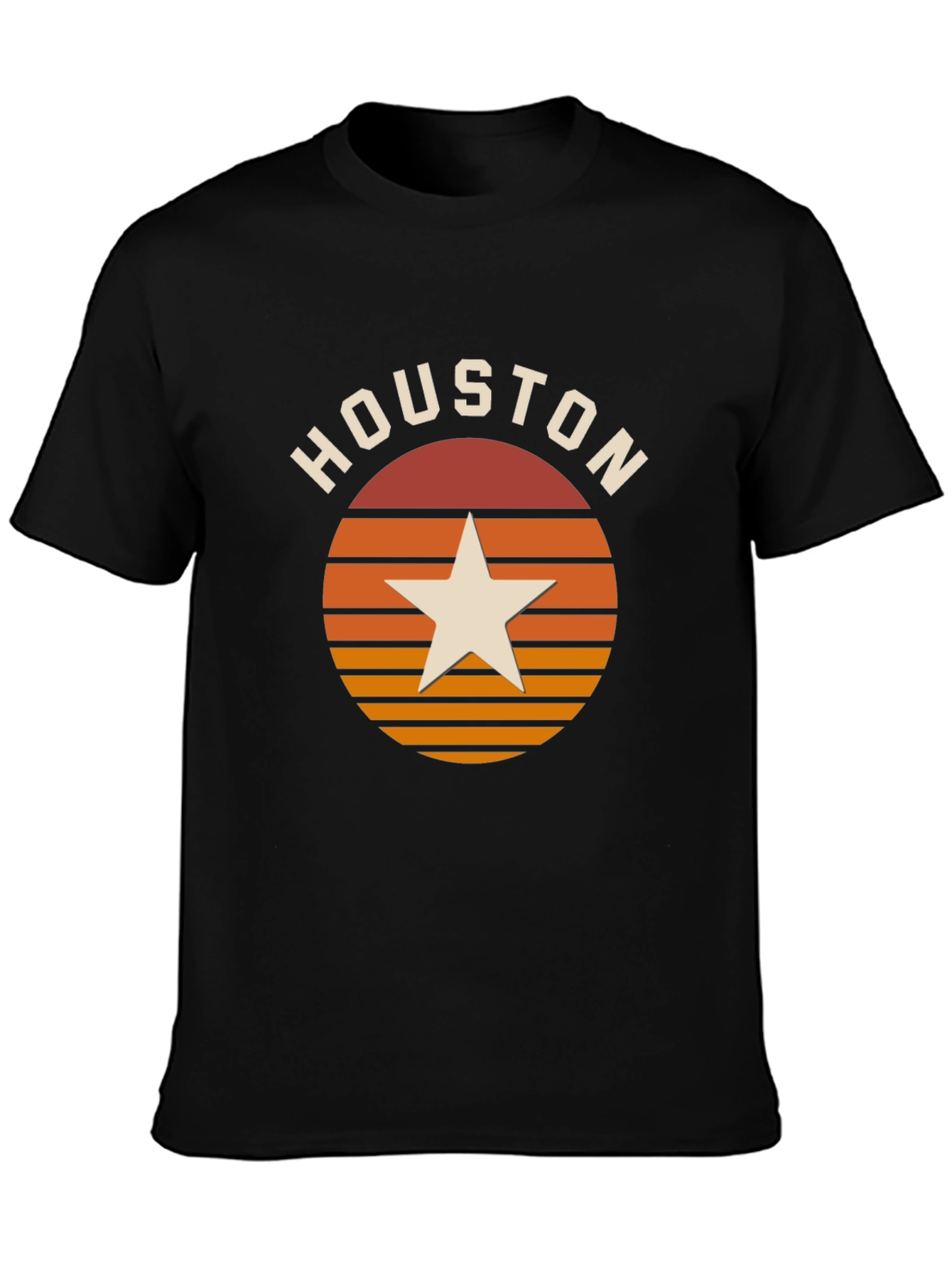 Houston Retro Sunset Star T-Shirt