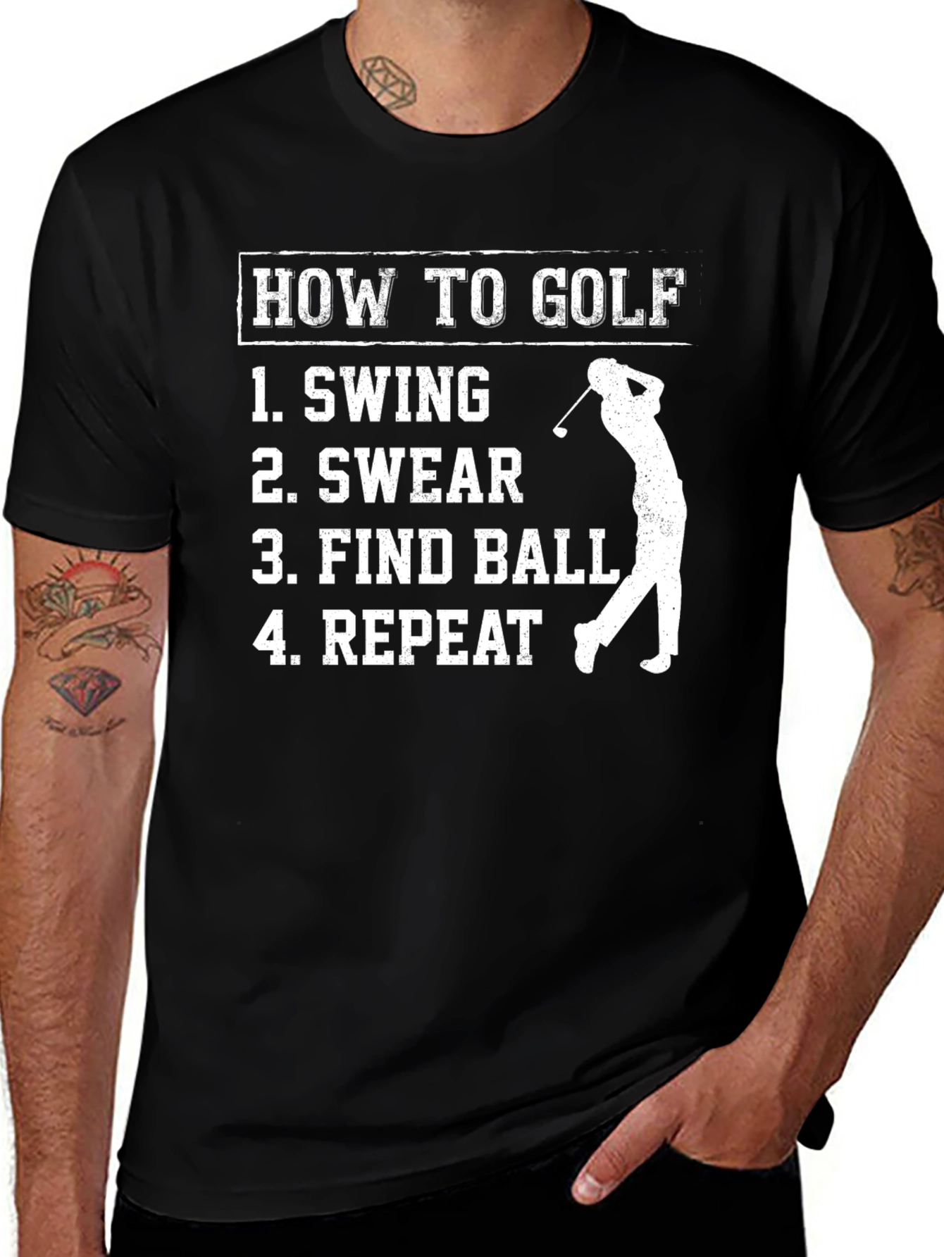 How to Golf Funny Graphic T-Shirt