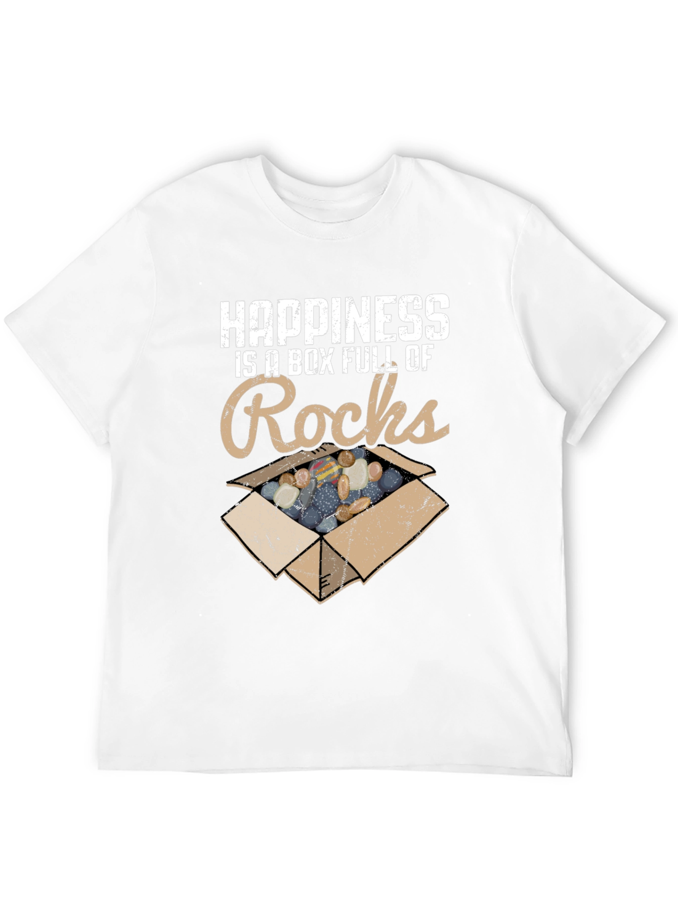 Happiness Rocks T-Shirt - Funny Rock Collector Tee